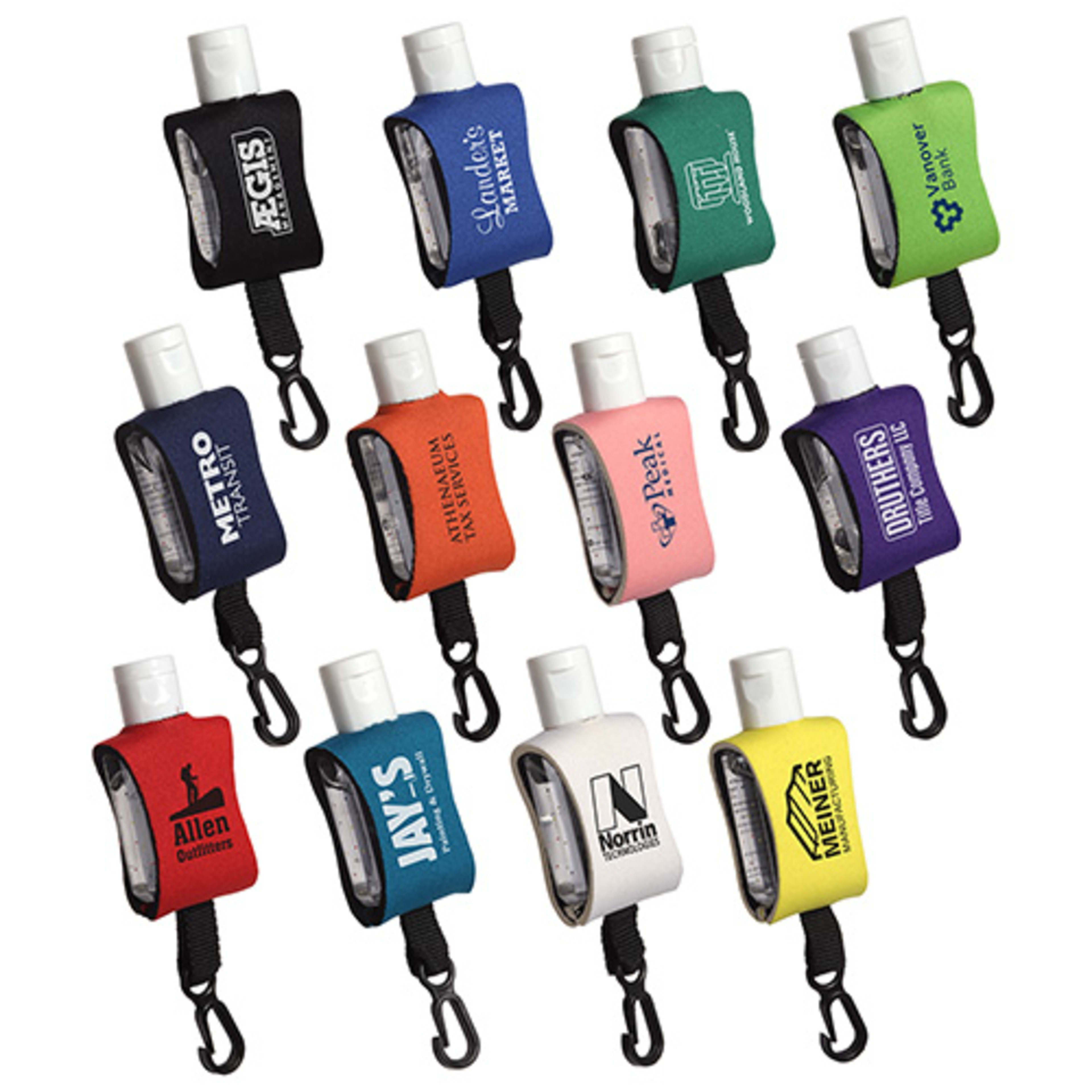 Cozy Clip 0.5 oz Hand Sanitizer - promotional product with custom logo