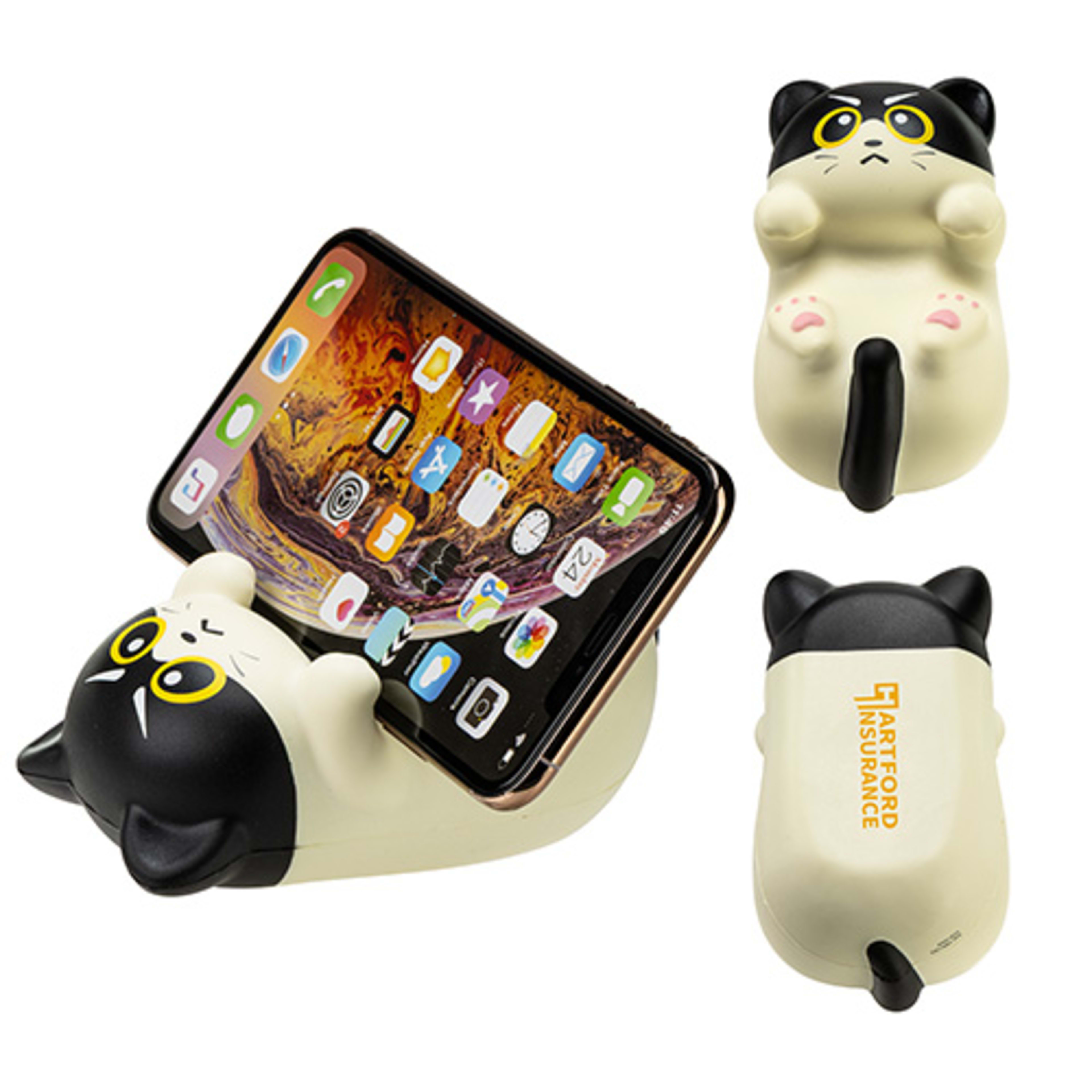 Kute Kitty - Siberian Cat Stress Reliever & Phone Holder - promotional product with custom logo