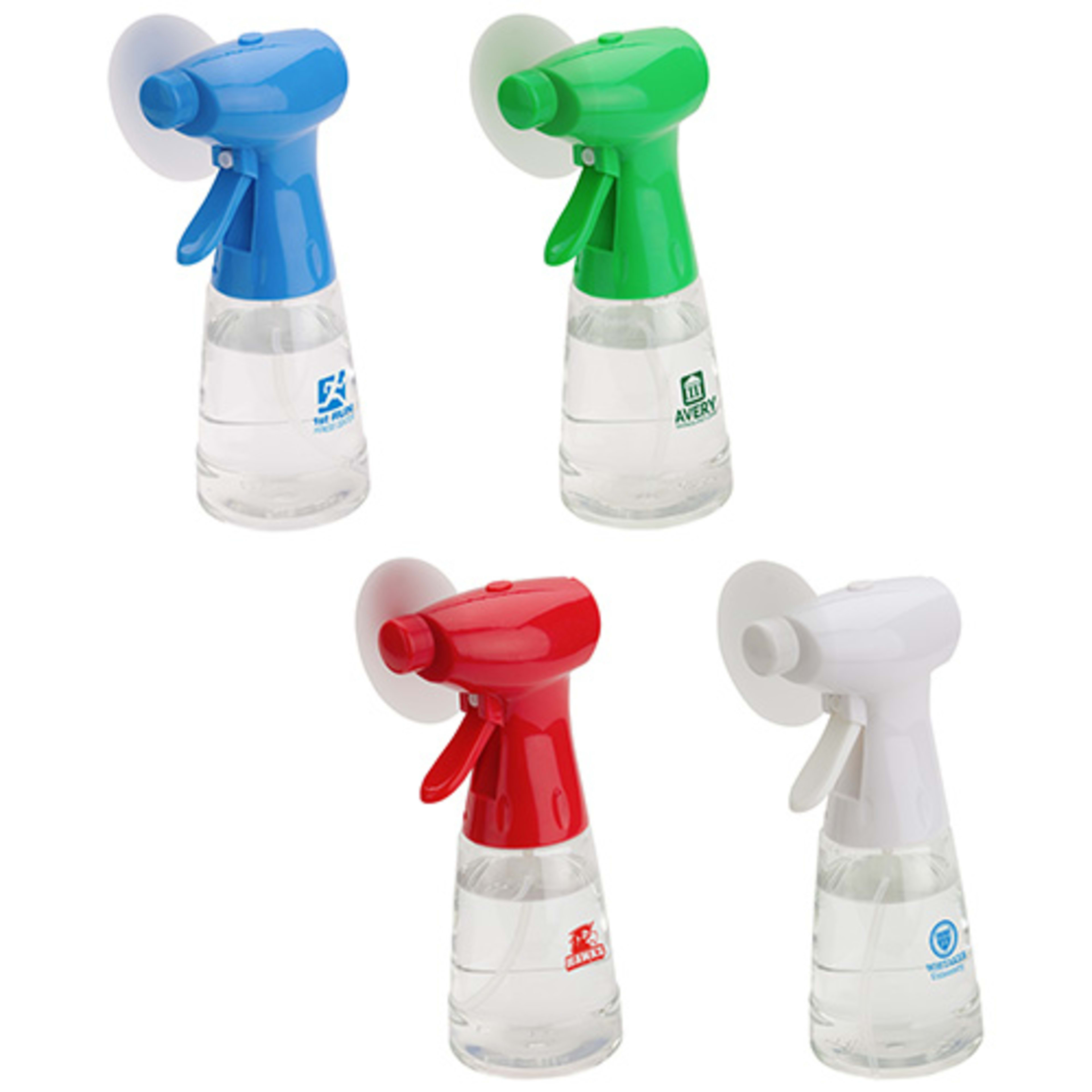 Stay Cool Spray Bottle & Fan - promotional product with custom logo