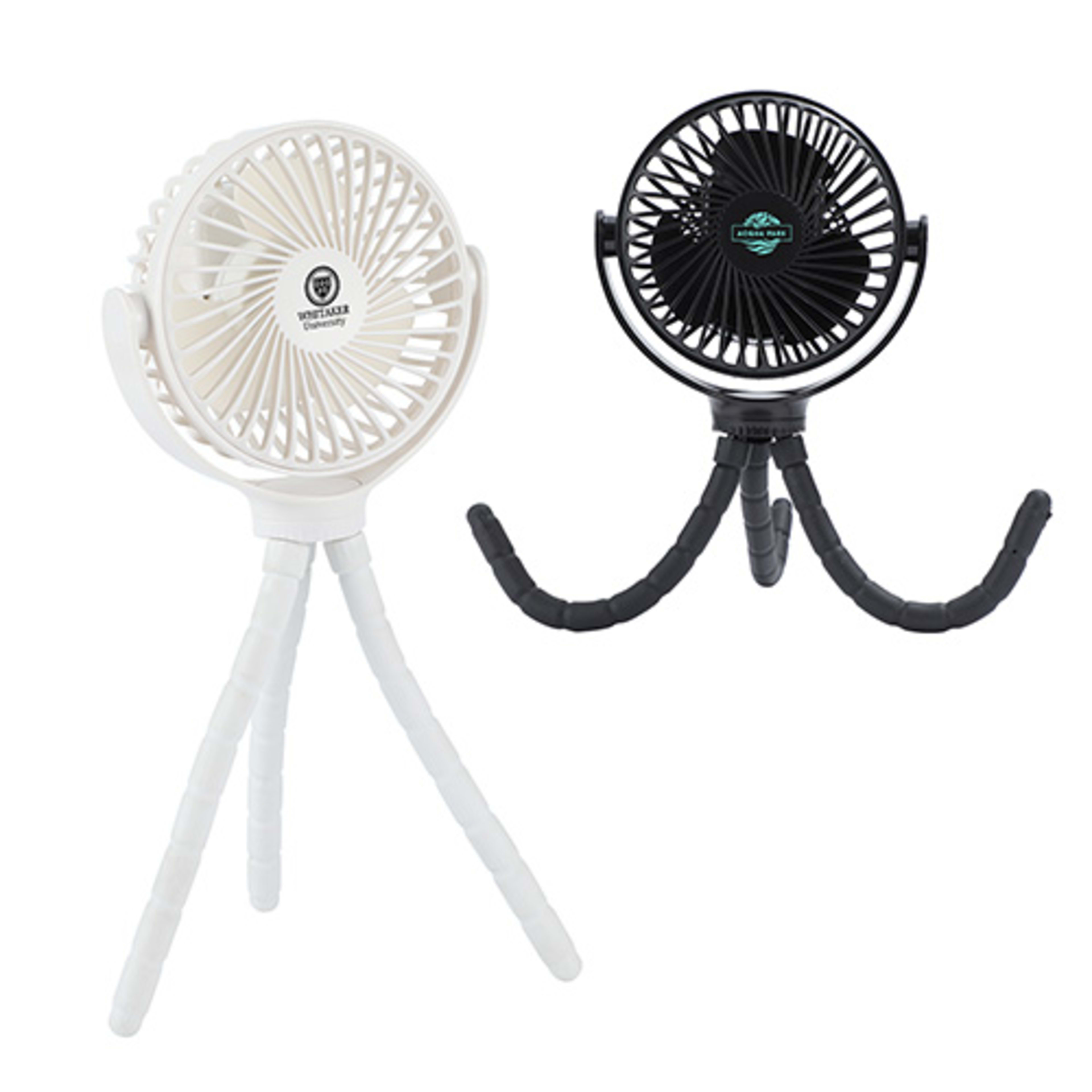 Twisty Rechargeable Portable Fan with Bendable Tripod Feet