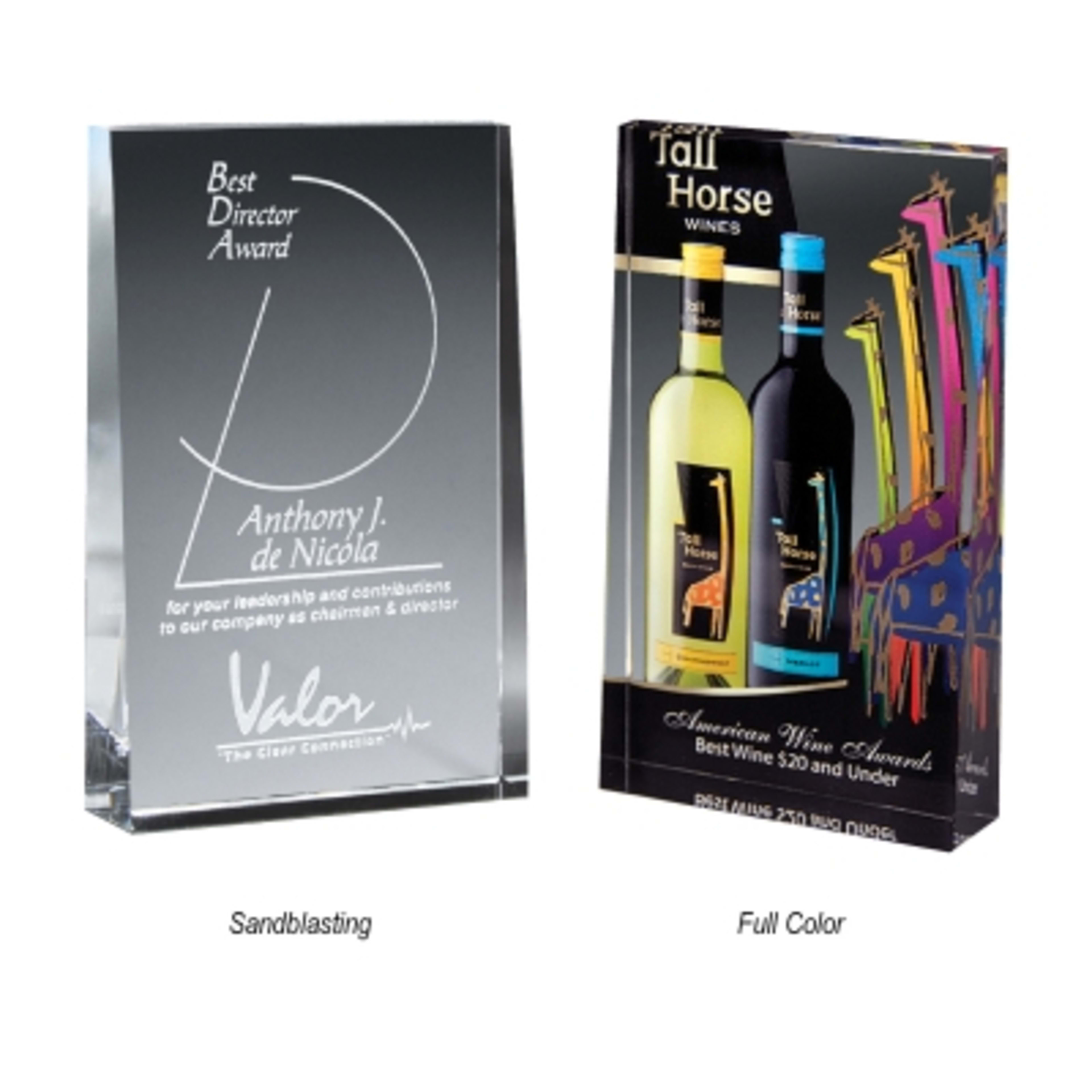 Crystal Wedge Award Medium - 4 x 7 in - Group Shot - product view 3