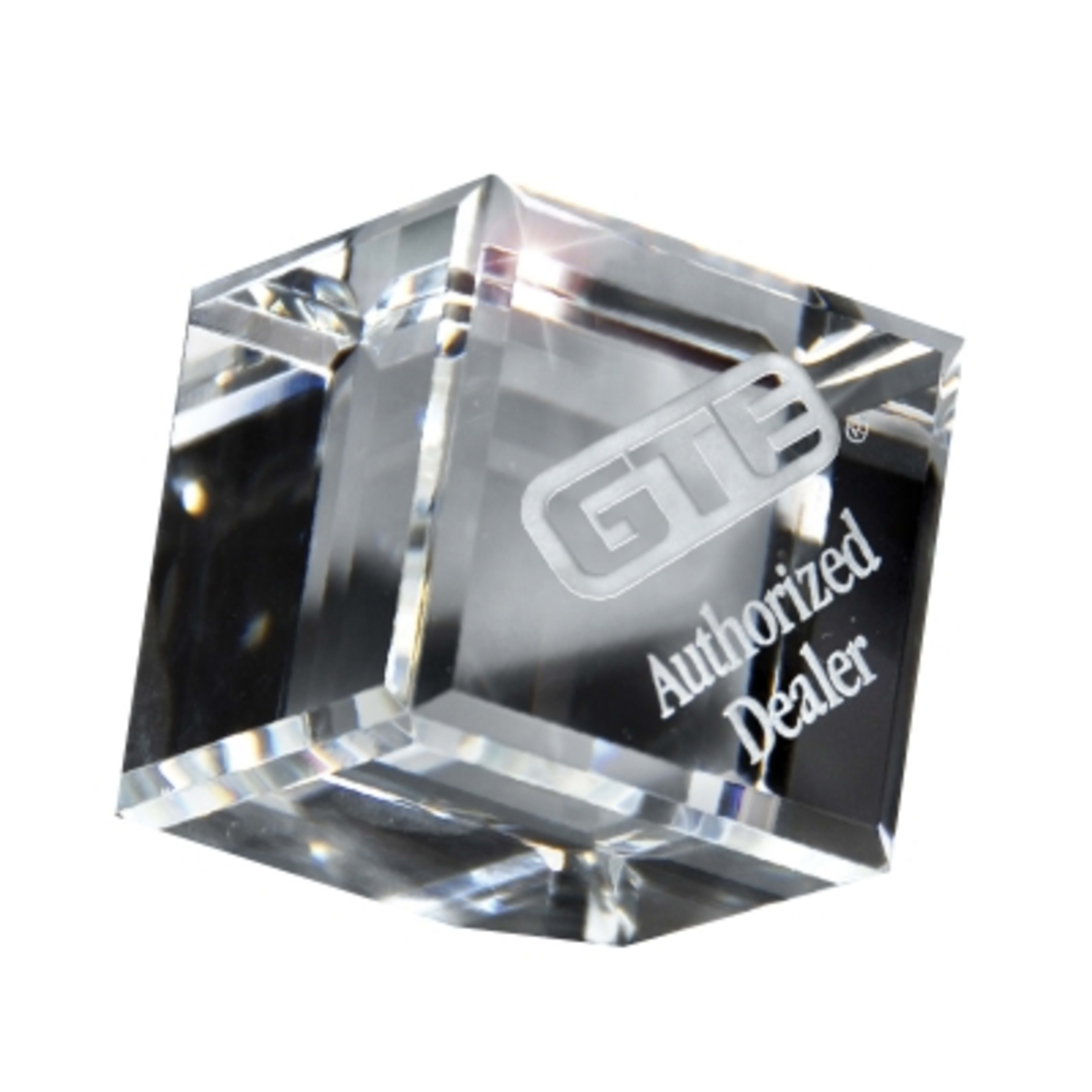 Optic Crystal Cube Award Large - 3 x 3 in - Group Shot - product view 2
