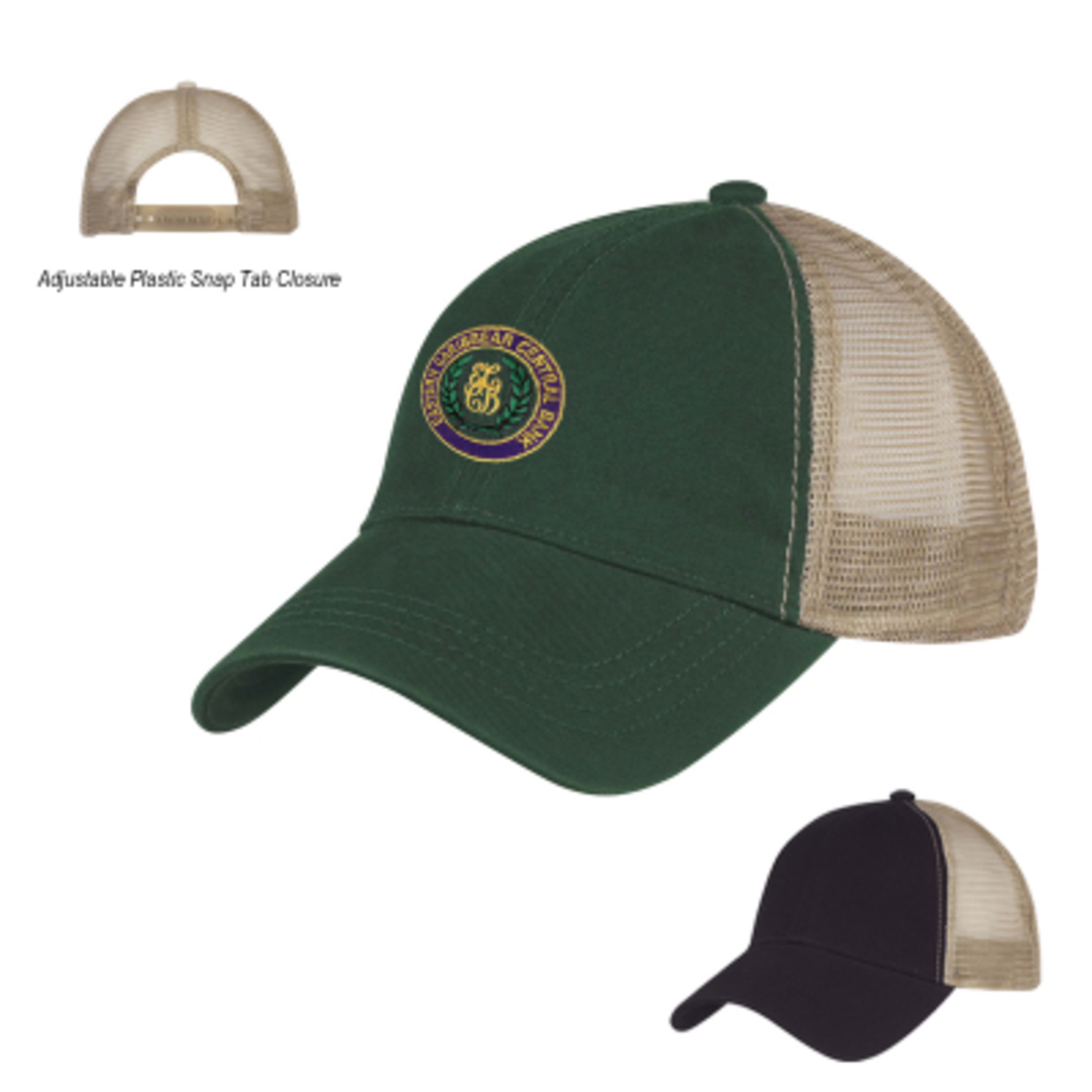 Baseball Cap Washed Cotton Mesh Back Unstructured (One Size) - Group Shot - product view 3