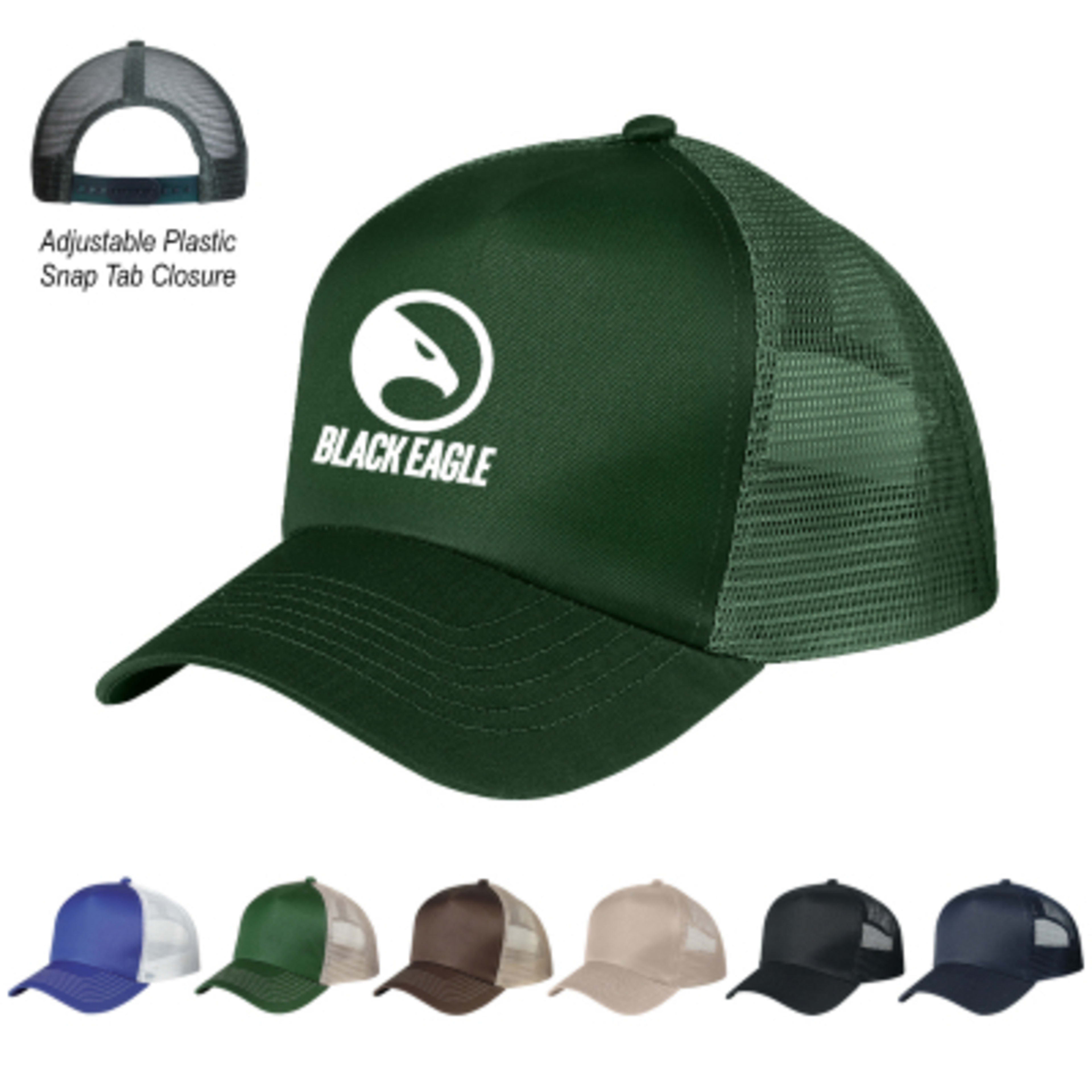 Baseball Cap 5 Panel Mesh Back Cotton Twill (One Size) - Group Shot - product view 4