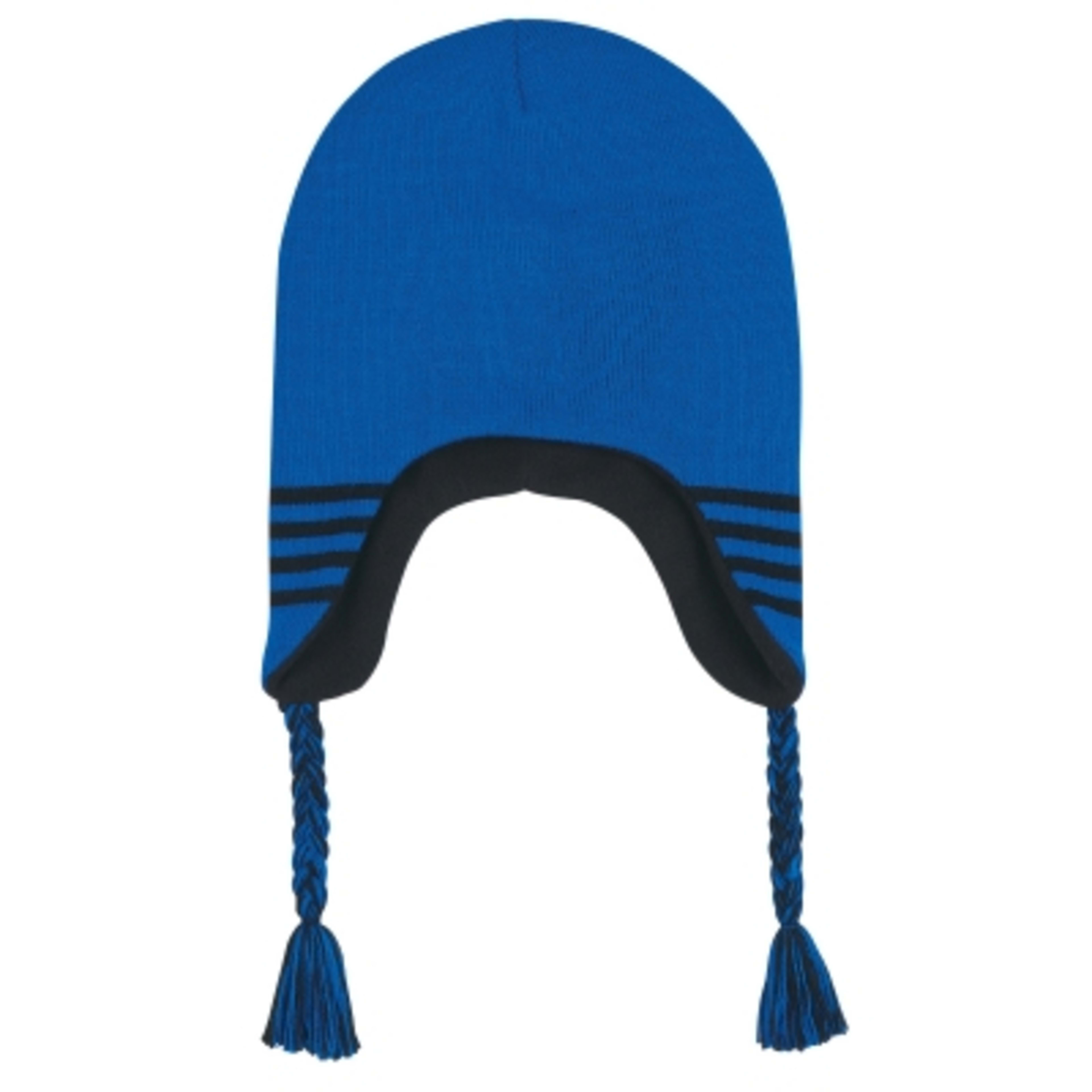Ski Beanie with Ear Flaps - Acrylic Fleece Lined (One Size) - royal - product view 6