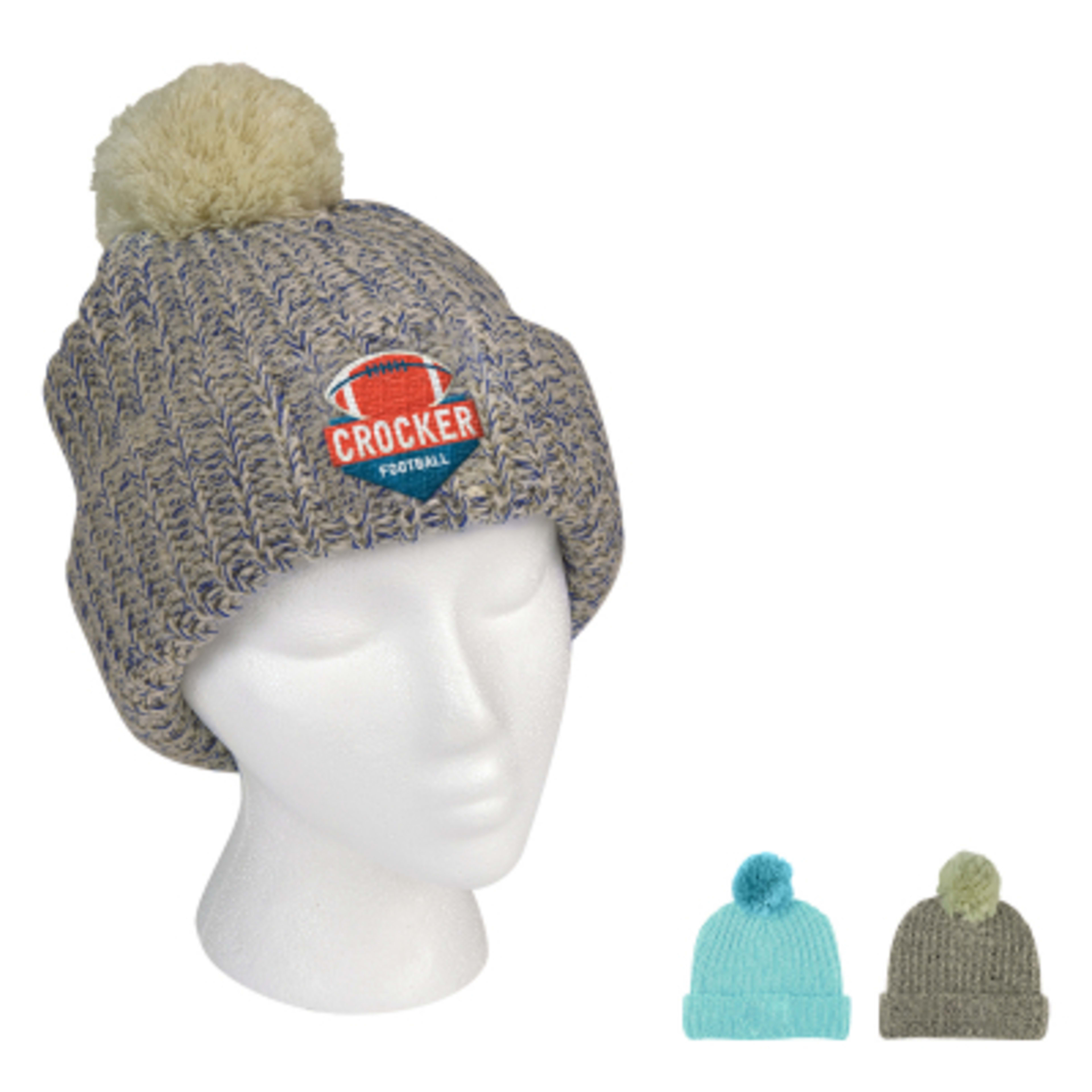 Grace Pom Beanie with Cuff - Acrylic (One Size) - Group Shot - product view 2