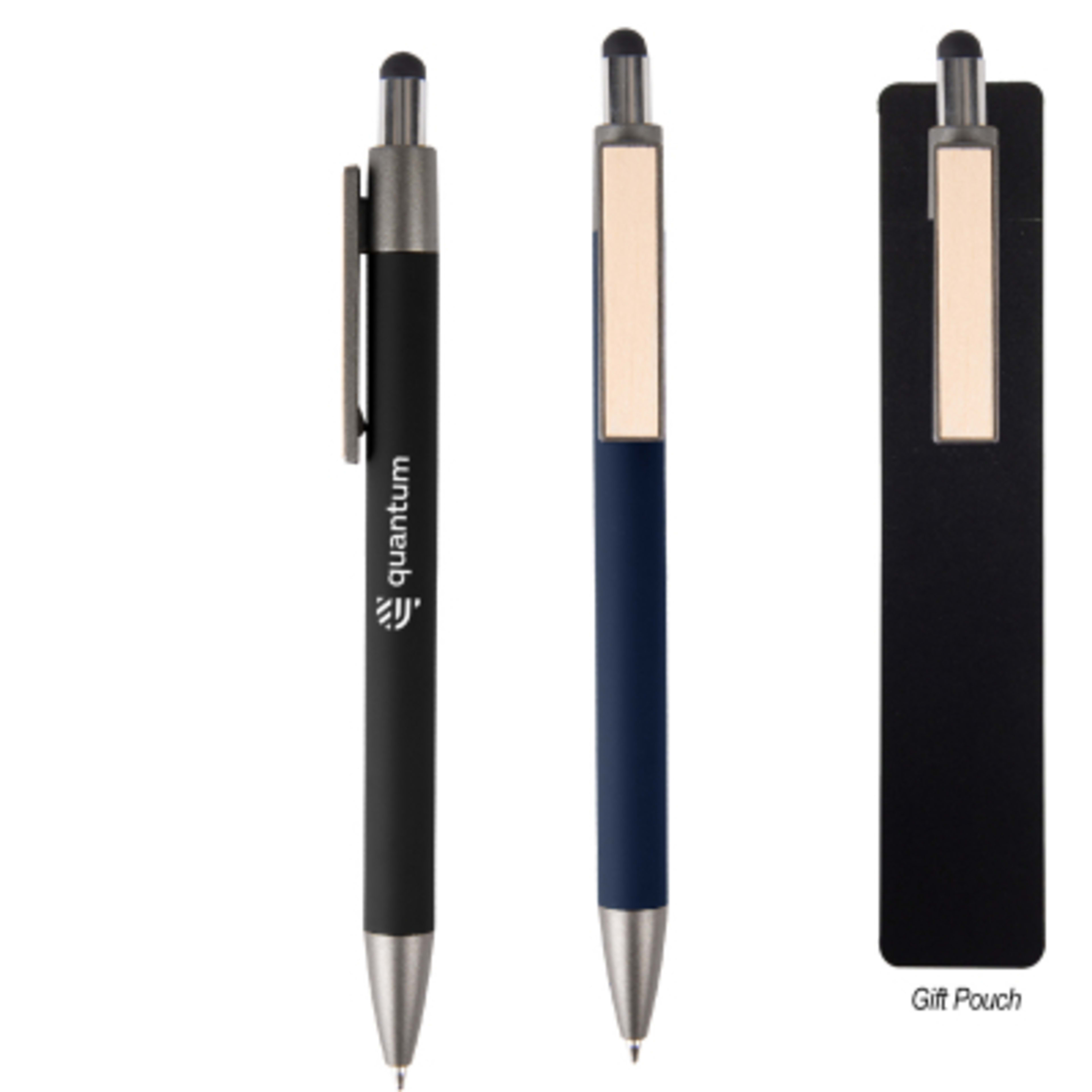 Pen Rubberized Aluminum Plunger - 5.5 in - Group Shot - promotional product with custom logo