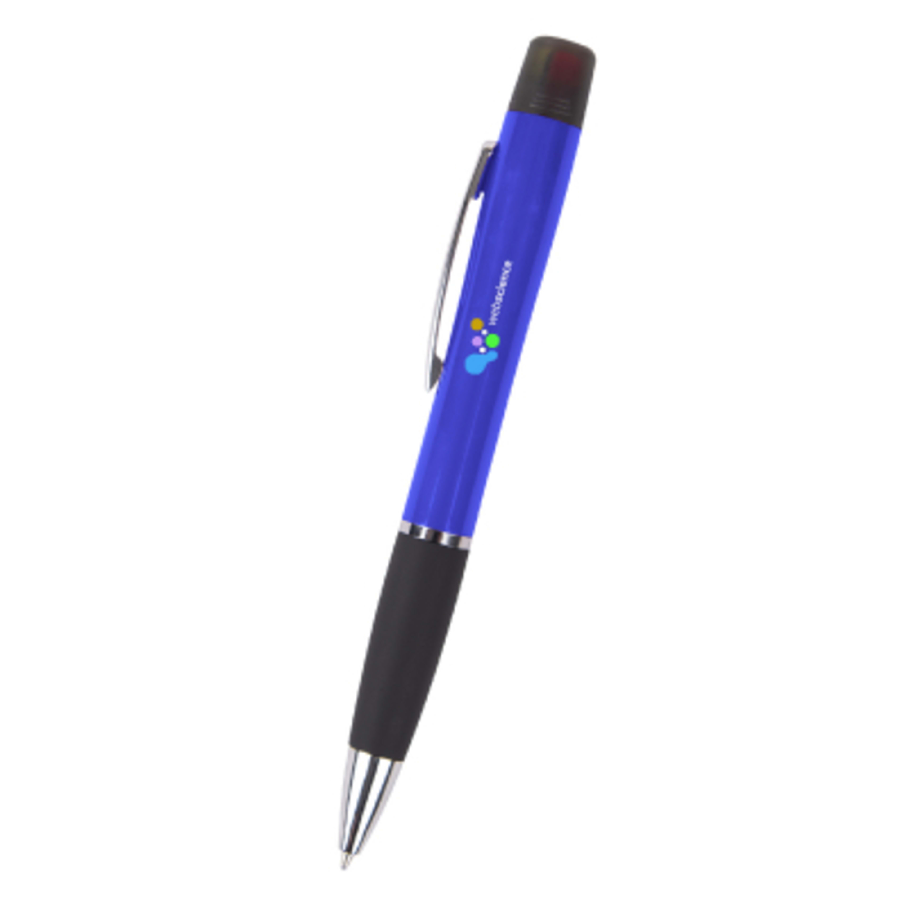 Highlighter Pen Multi-Color Rubber Grip - 5.8 in - Blue - Digibrite - product view 2