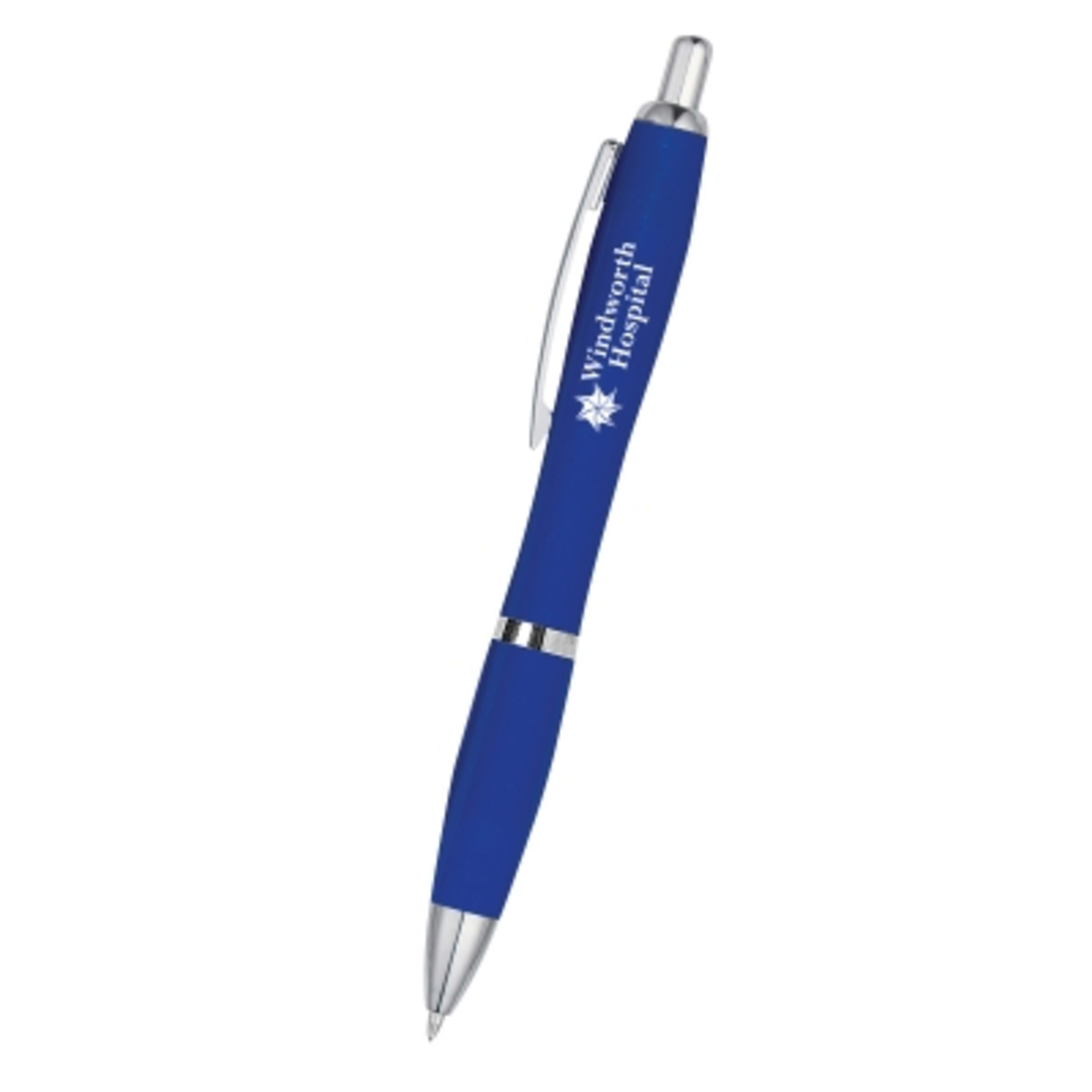 Pen Antimicrobial Satin Finish - 5.5 in - Blue/Blue - Silkscreen - product view 1