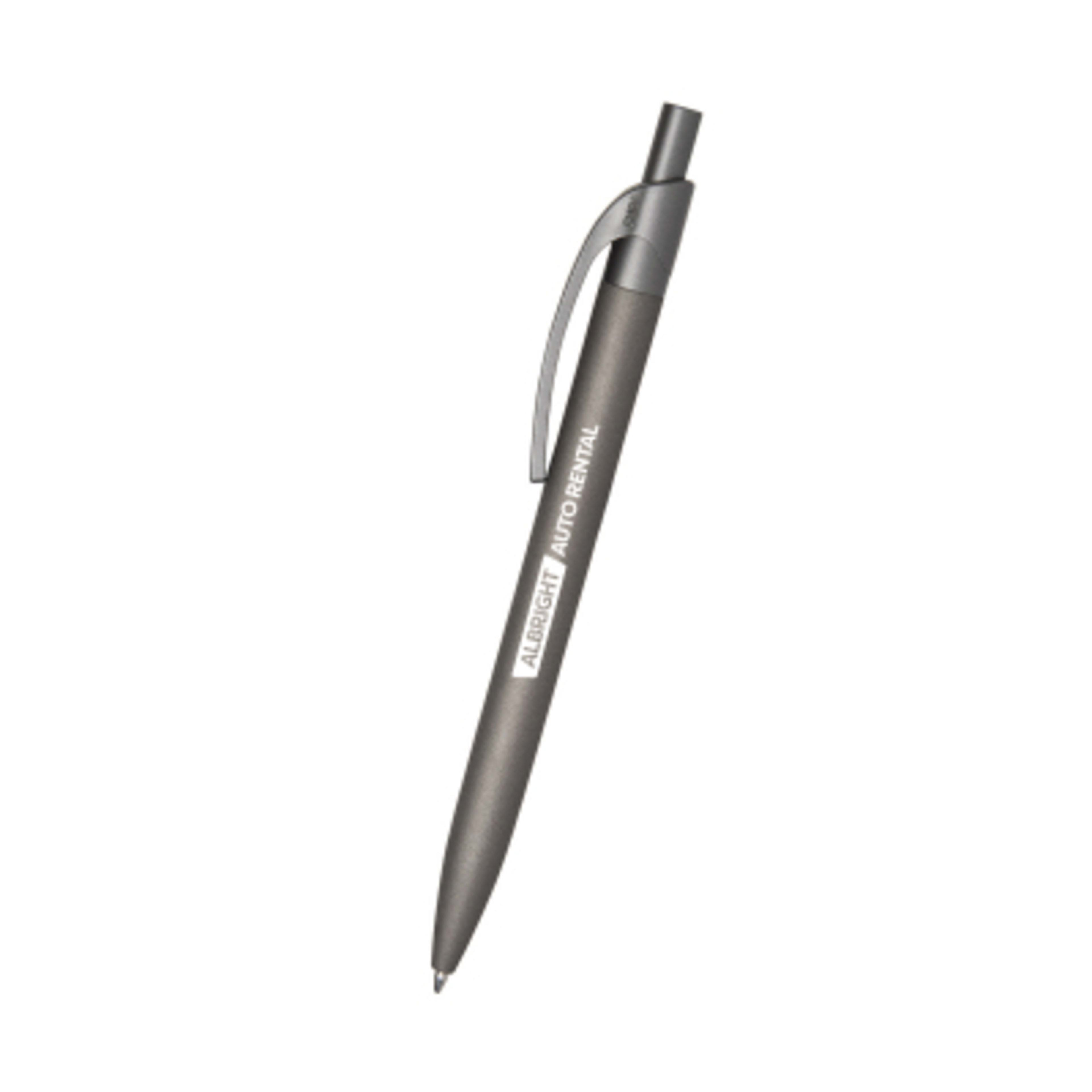 Pen Recycled Aluminum Rubberized Plunger Action - 5.5 in - GMT - Silkscreen - product view 5