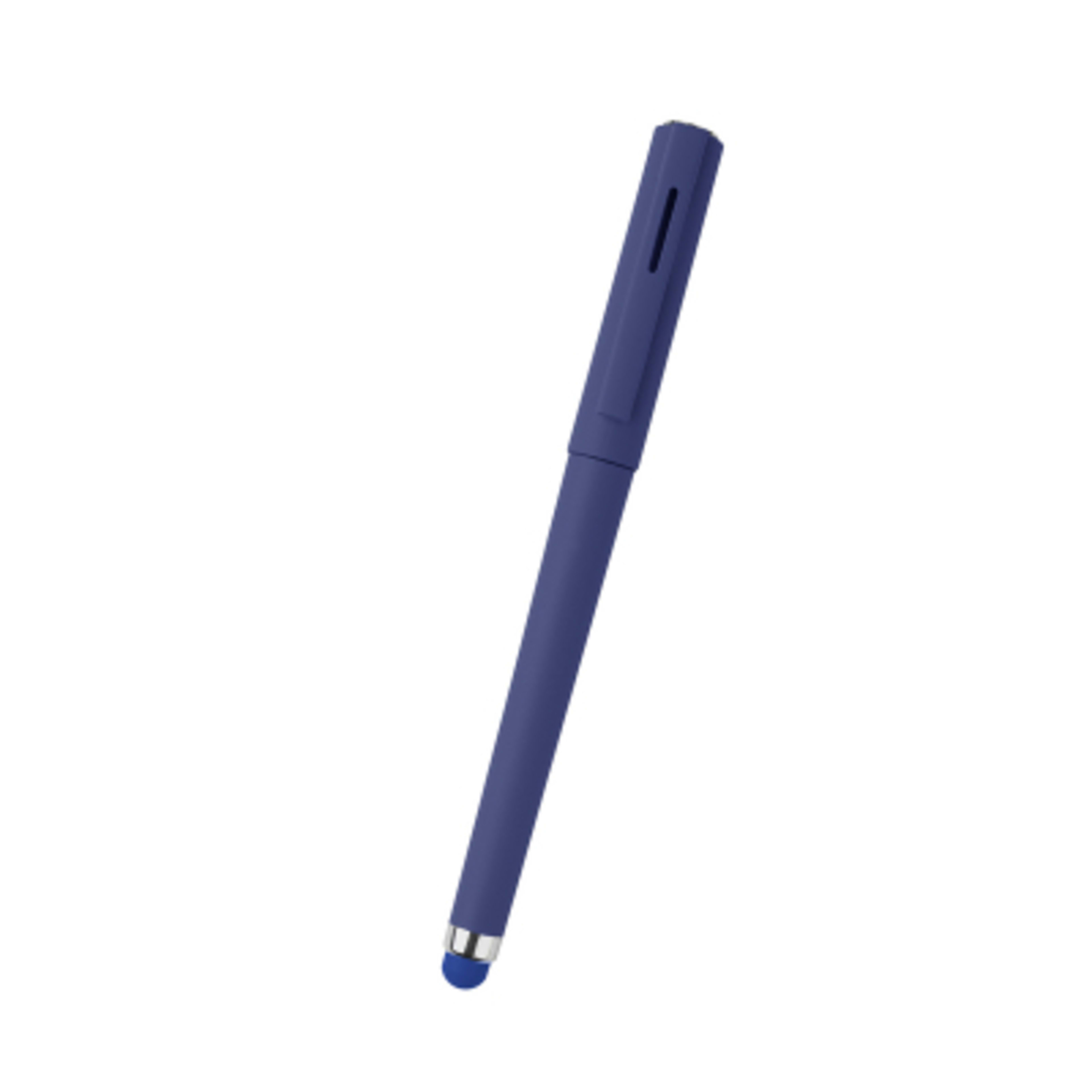 Stylus Gel Pen Rubberized Removable Cap - 5.75 in - Navy - Front - product view 2