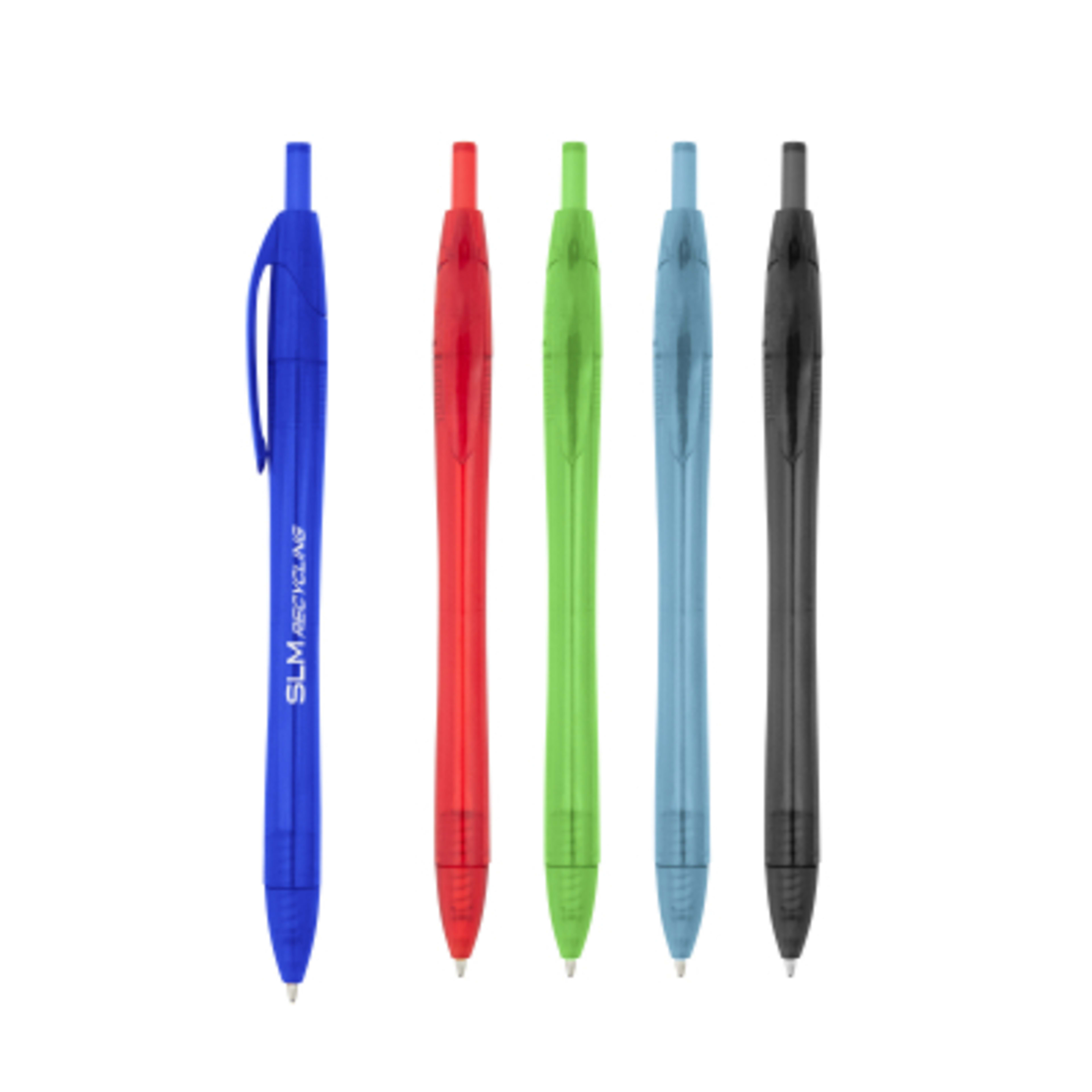 Pen Recycled rPET Plunger Action Eco-Friendly - 5.875 in - Group Shot - product view 3
