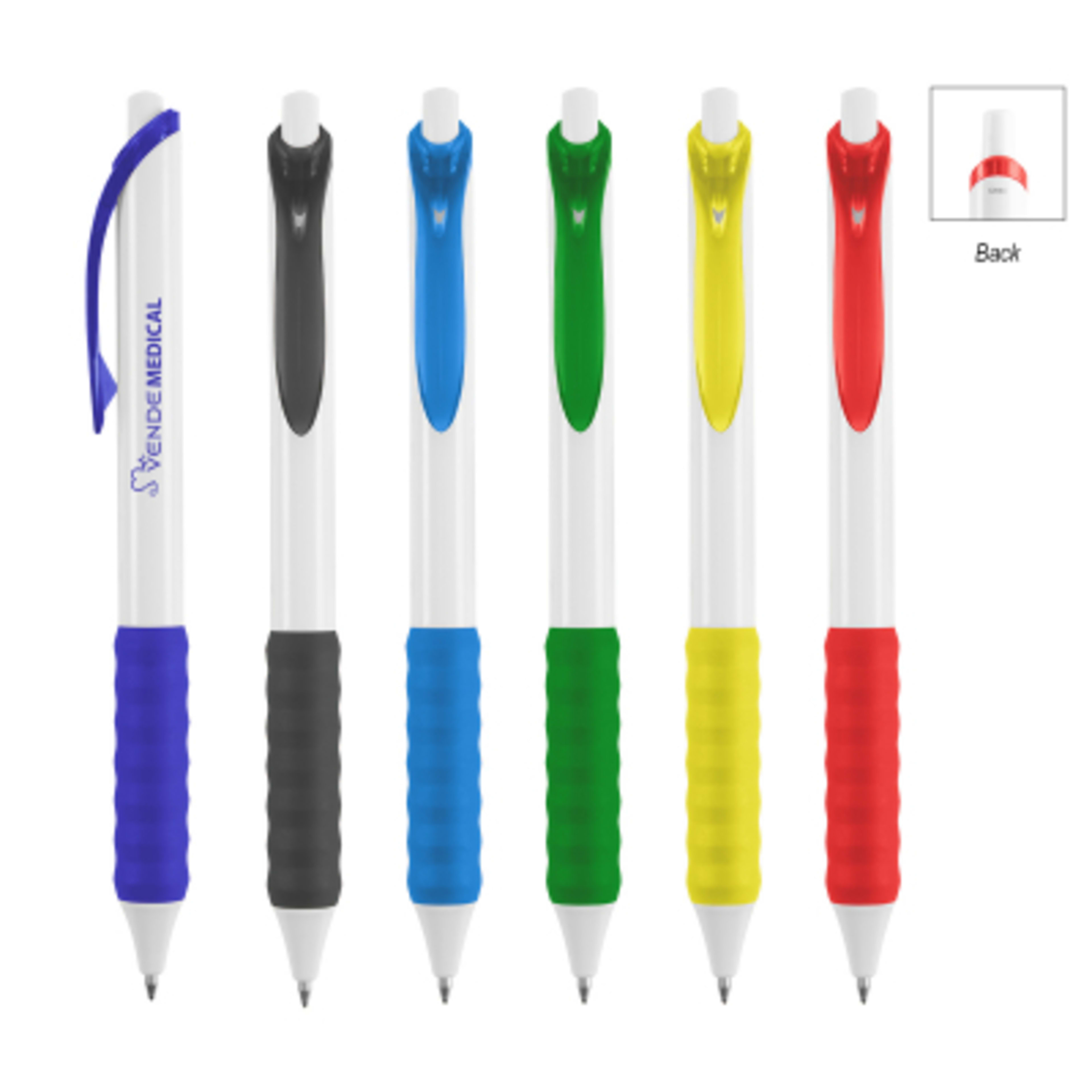 Gel Pen rABS Rubber Grip Eco-Friendly - 5.75 in - Group Shot - product view 3