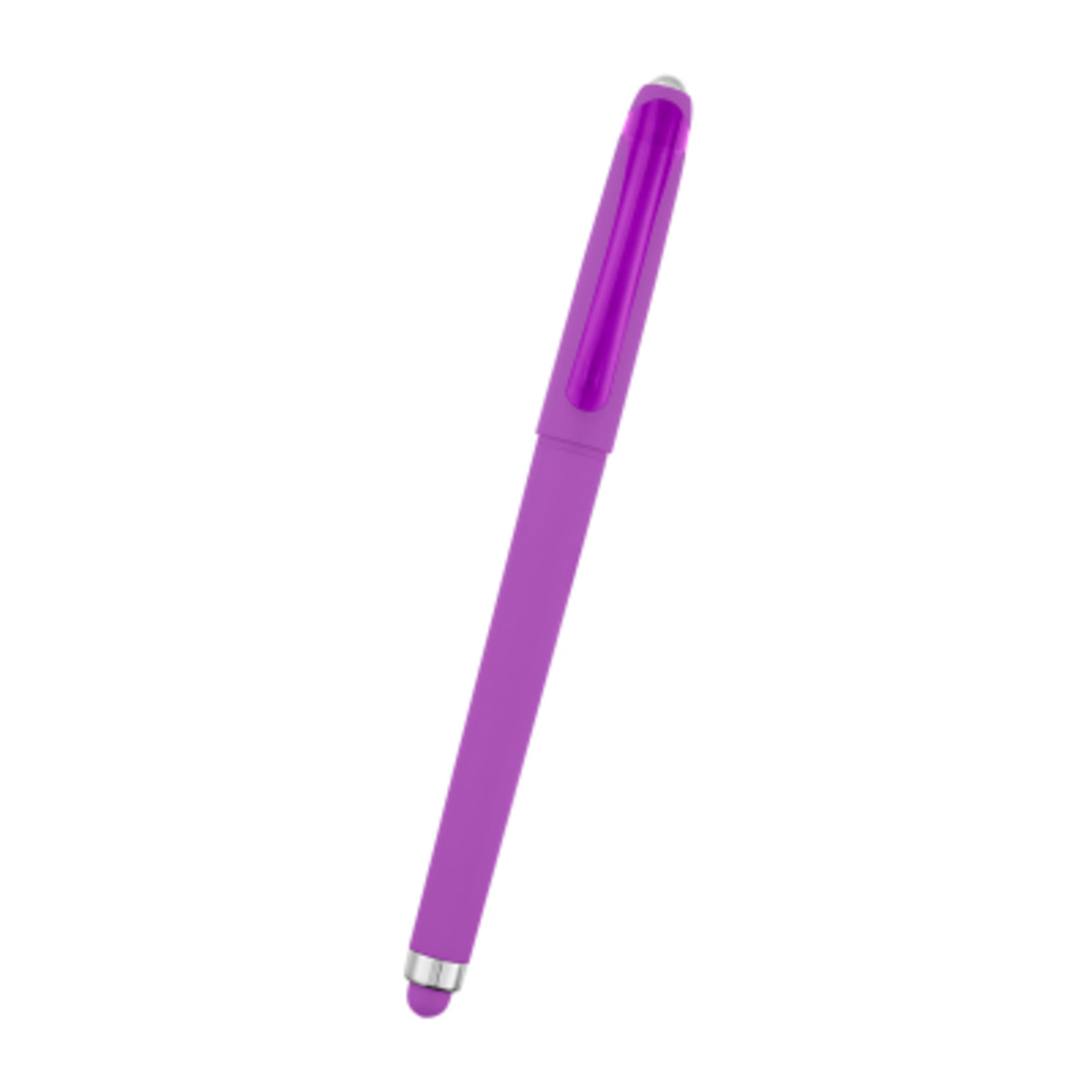 Gel Stylus Pen Recycled ABS Fidget Roller - 6 in - Purple - Front - product view 2