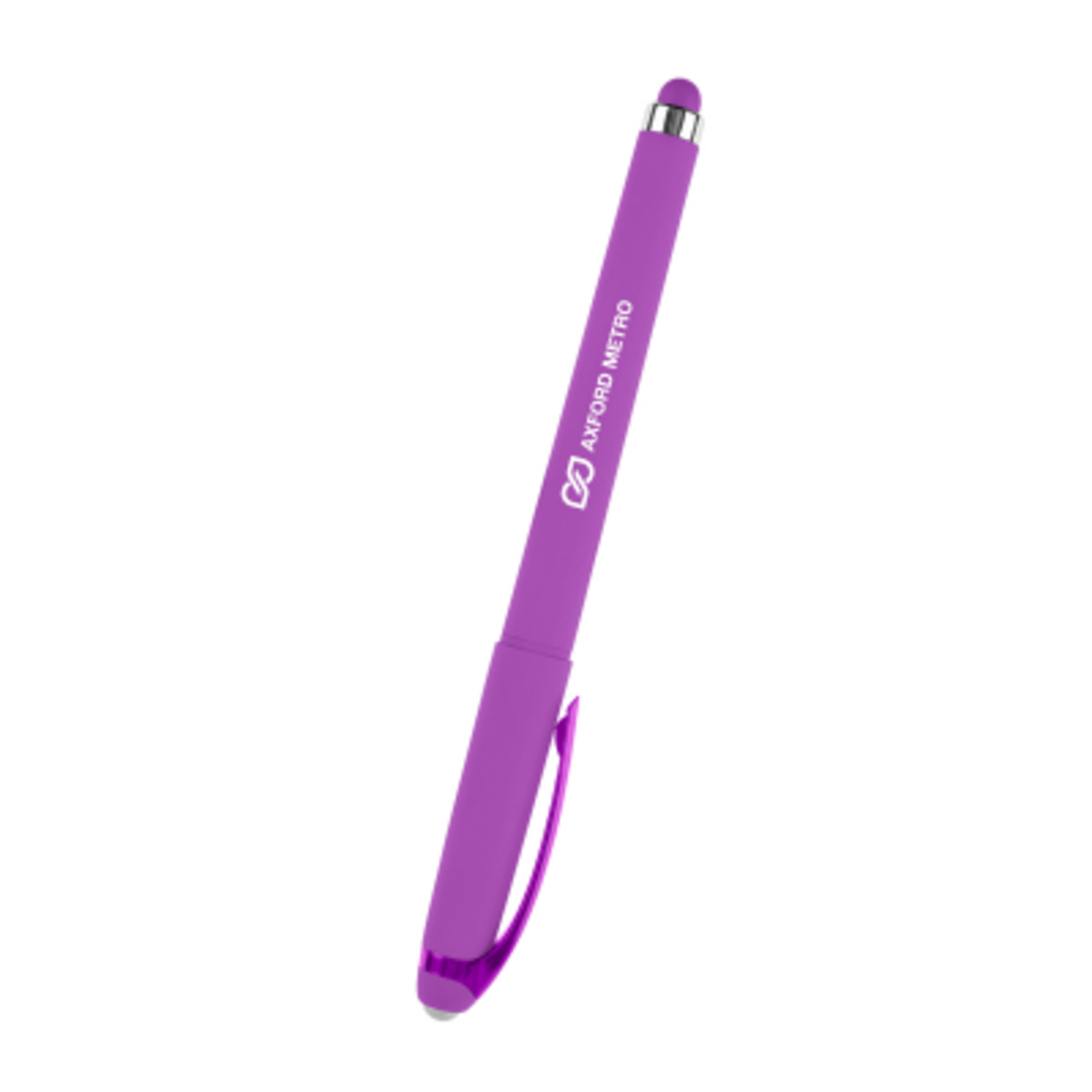 Gel Stylus Pen Recycled ABS Fidget Roller - 6 in - Purple - Silkscreen - product view 13