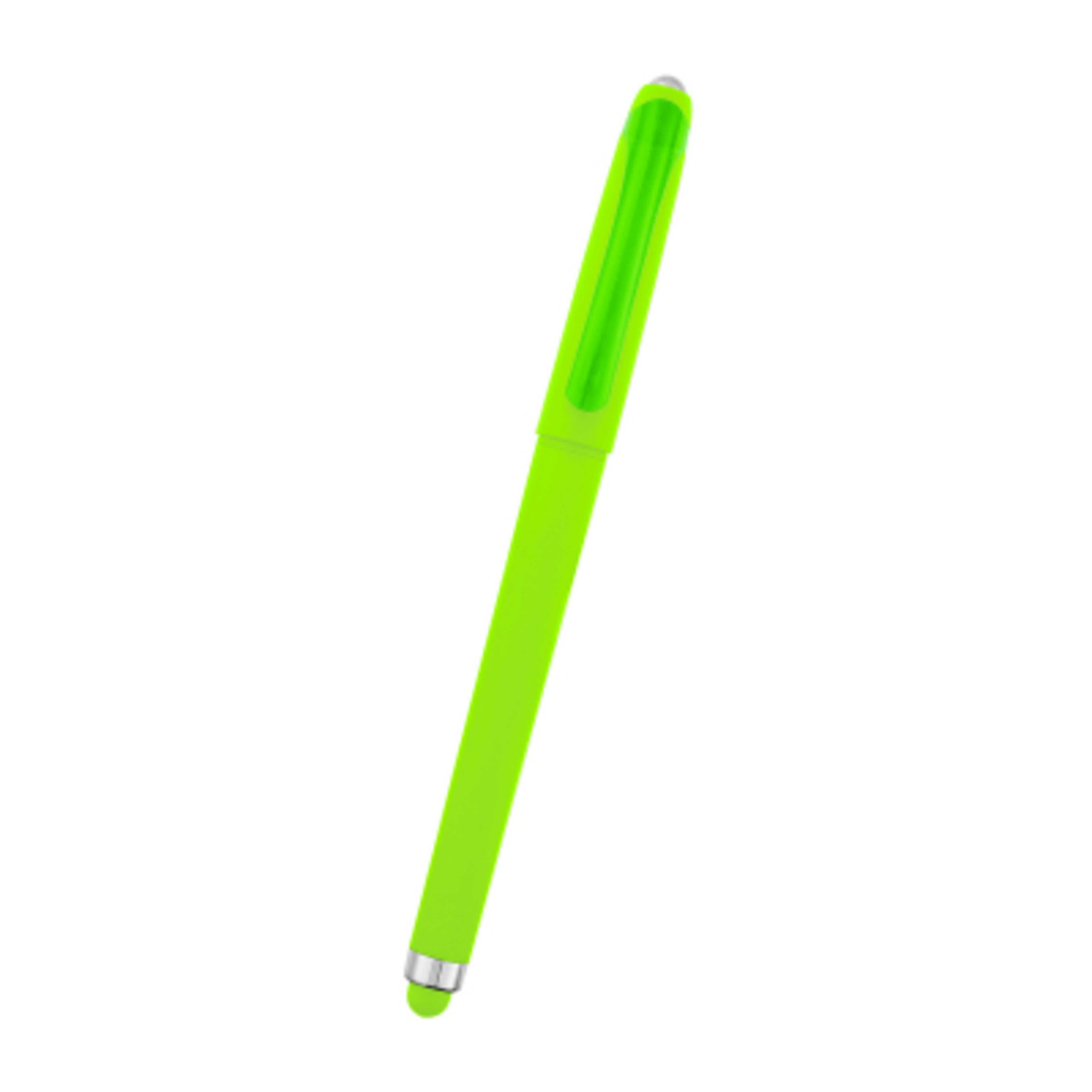 Gel Stylus Pen Recycled ABS Fidget Roller - 6 in - Lime - Front - product view 7