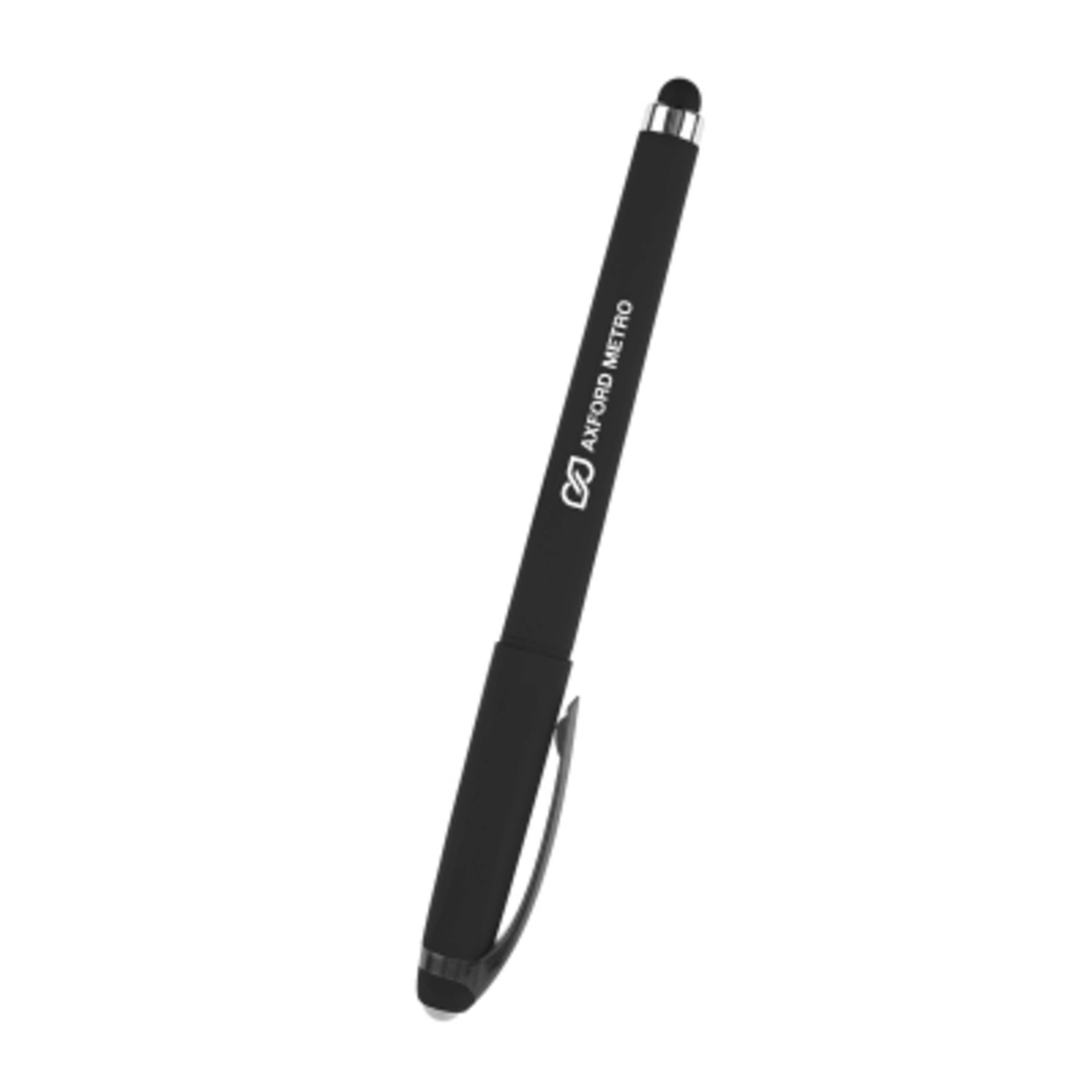 Gel Stylus Pen Recycled ABS Fidget Roller - 6 in - Black - Silkscreen - product view 9