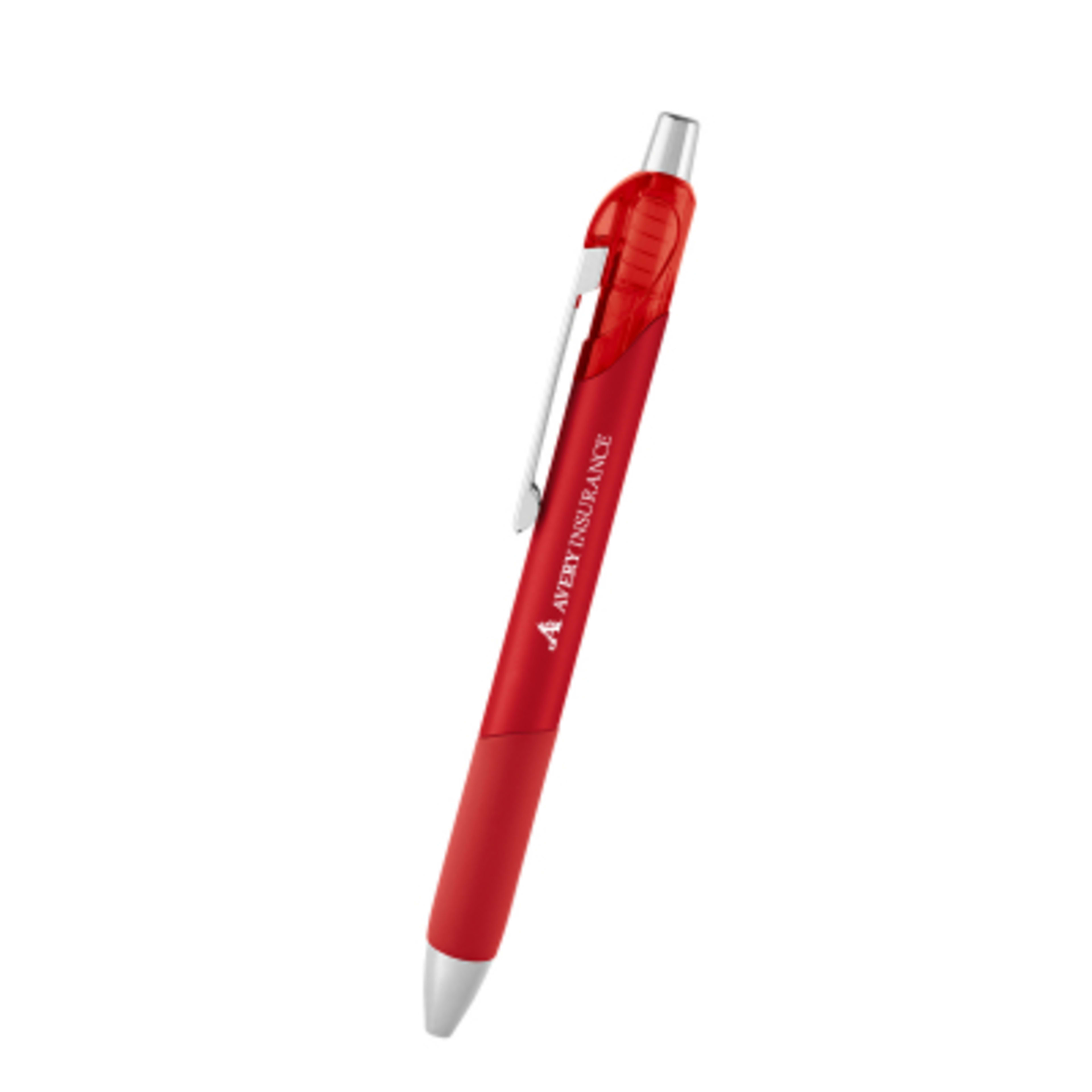 Pen Recycled ABS Rubber Grip Comfort - 5.5 in - Red - Silkscreen - product view 11
