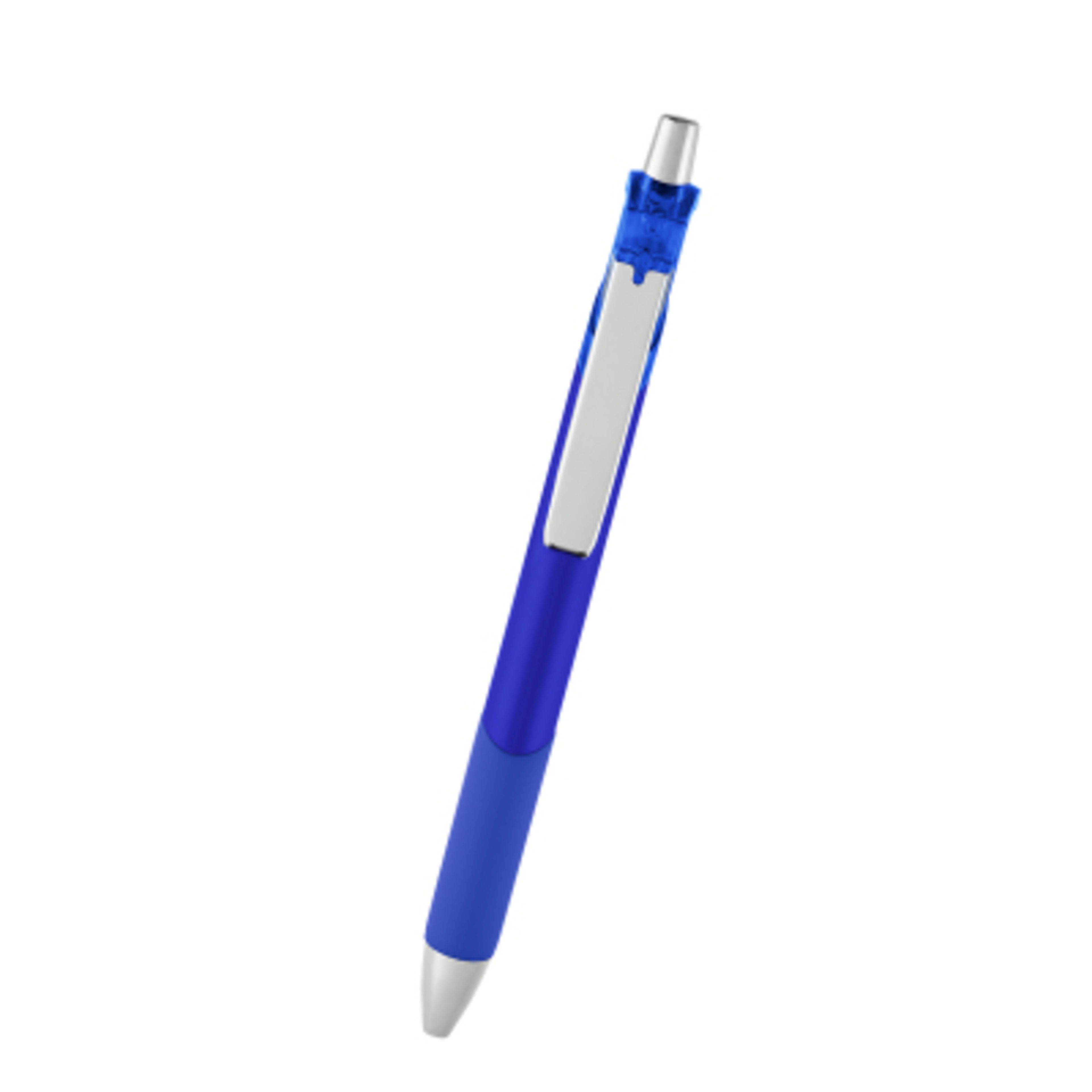 Pen Recycled ABS Rubber Grip Comfort - 5.5 in - Royal - Front - product view 12