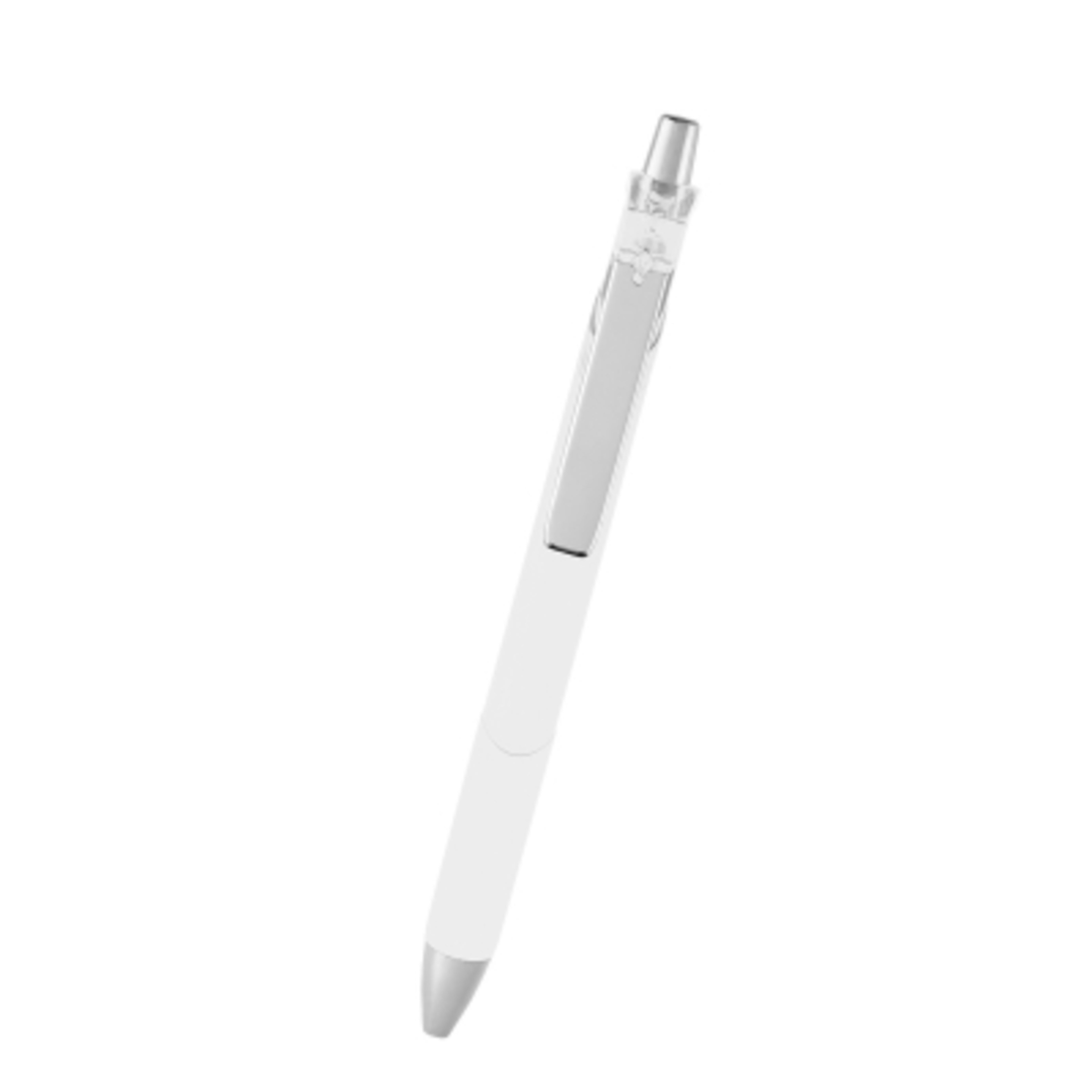Pen Recycled ABS Rubber Grip Comfort - 5.5 in - White - Front - product view 14