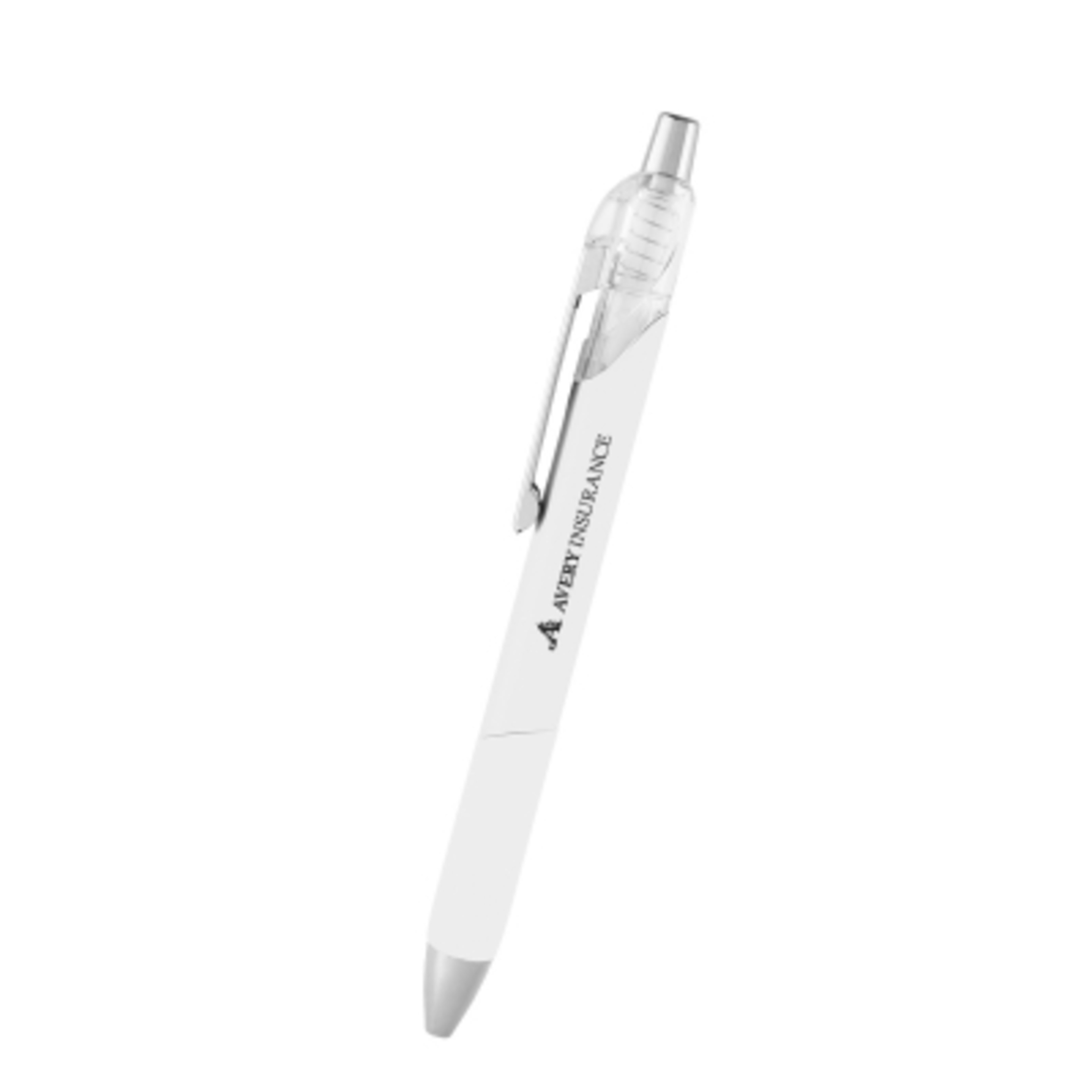 Pen Recycled ABS Rubber Grip Comfort - 5.5 in - White - Silkscreen - product view 15