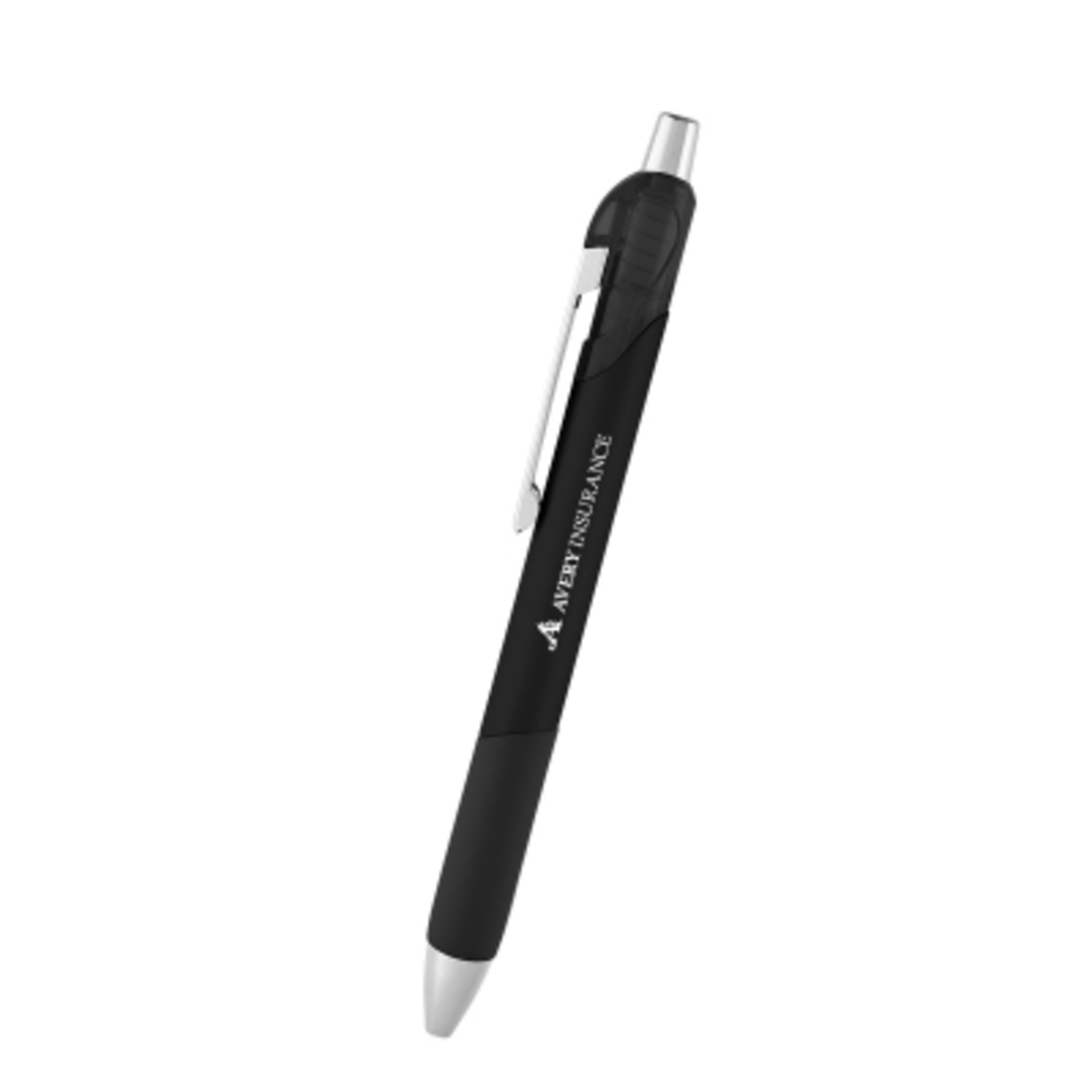 Pen Recycled ABS Rubber Grip Comfort - 5.5 in - Black - Silkscreen - product view 5