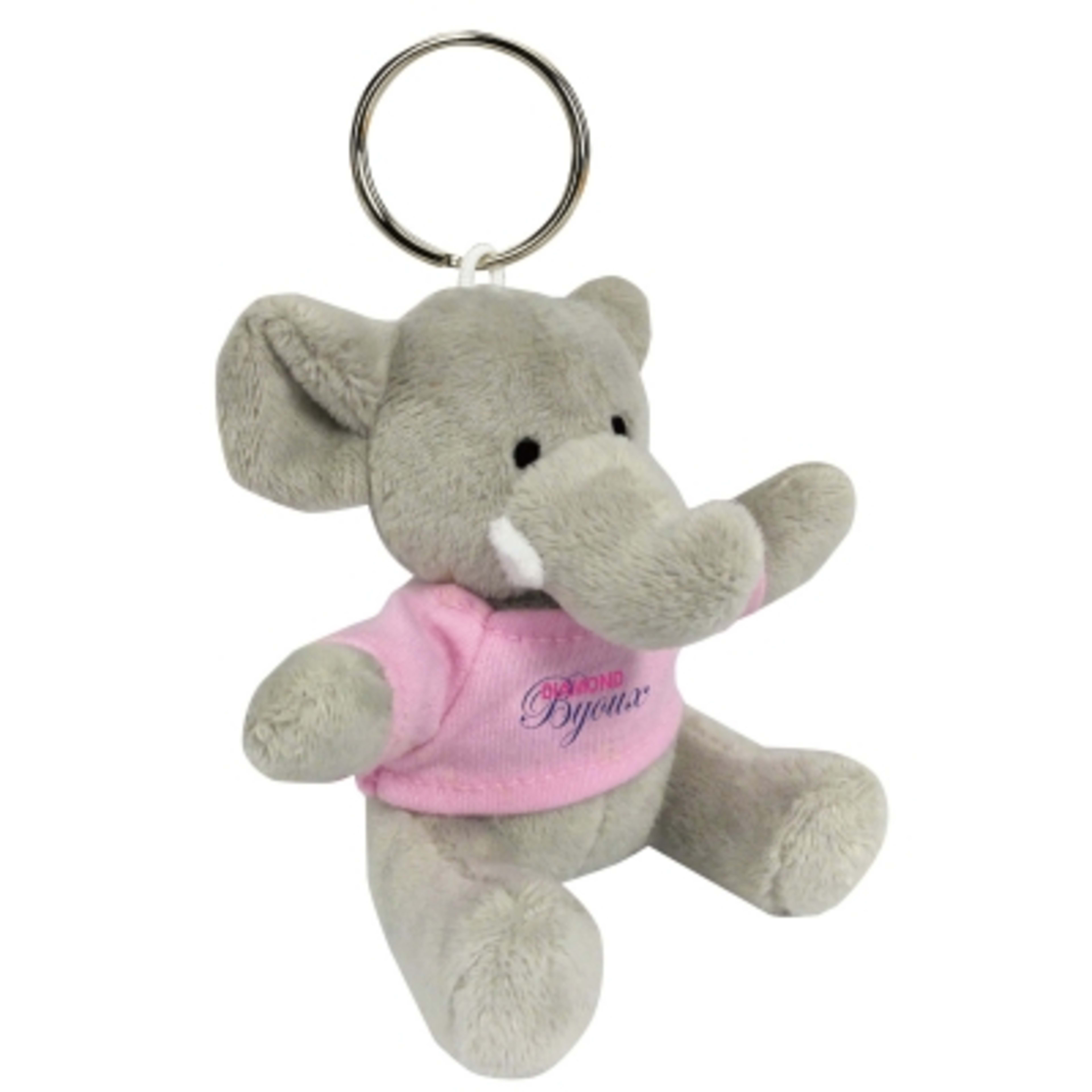 Custom Keychain Plush Mini Elephant - 3.5 in - ELE/PHA - Colorbrite - product view 2