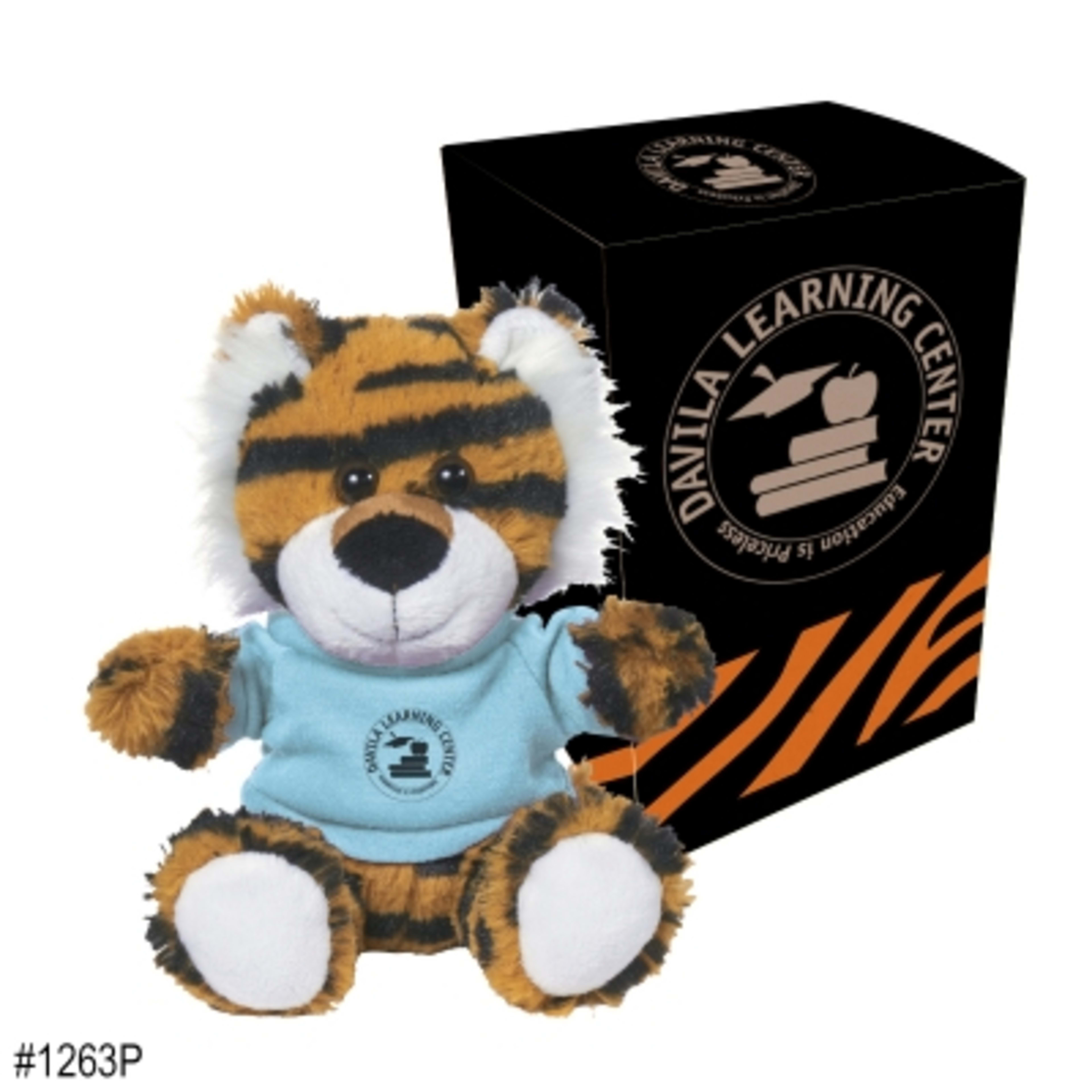 Plush Tiger Customizable with Shirt - 6 in - Optional - custombox e - product view 3