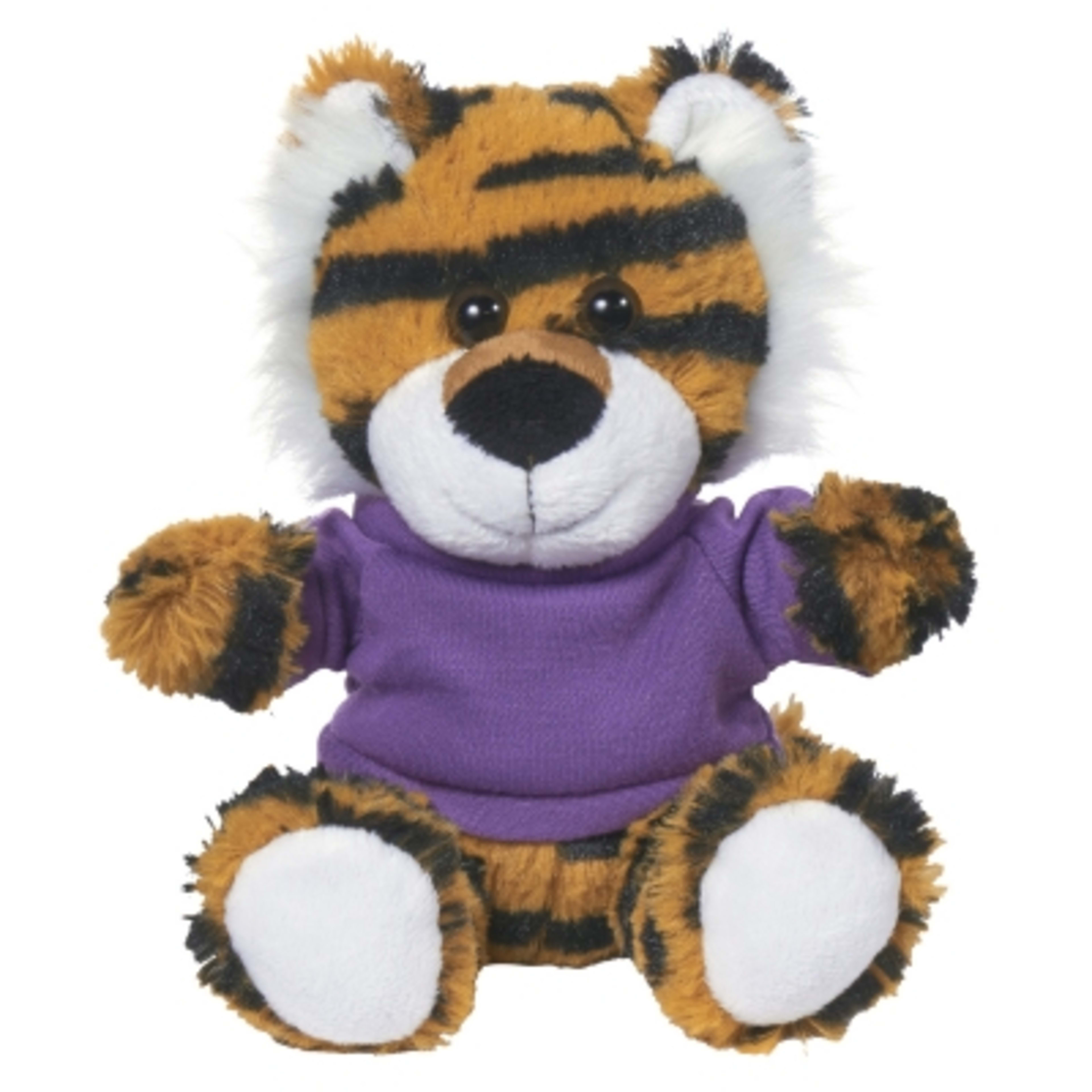 Plush Tiger Customizable with Shirt - 6 in - Tiger - e - product view 4