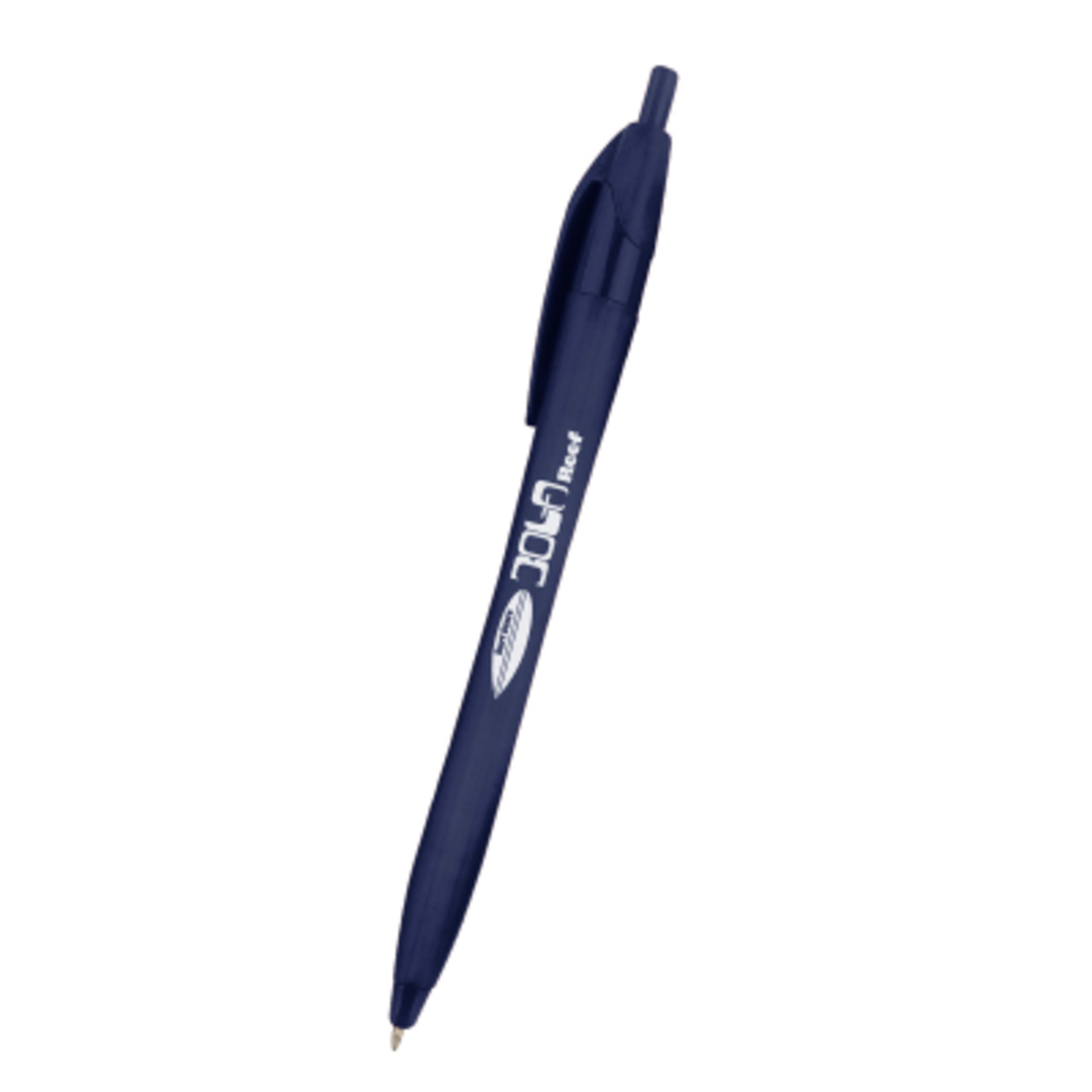 Dart Ballpoint Pen with Plunger Action - 5.75 in - Navy - Silkscreen - promotional product with custom logo