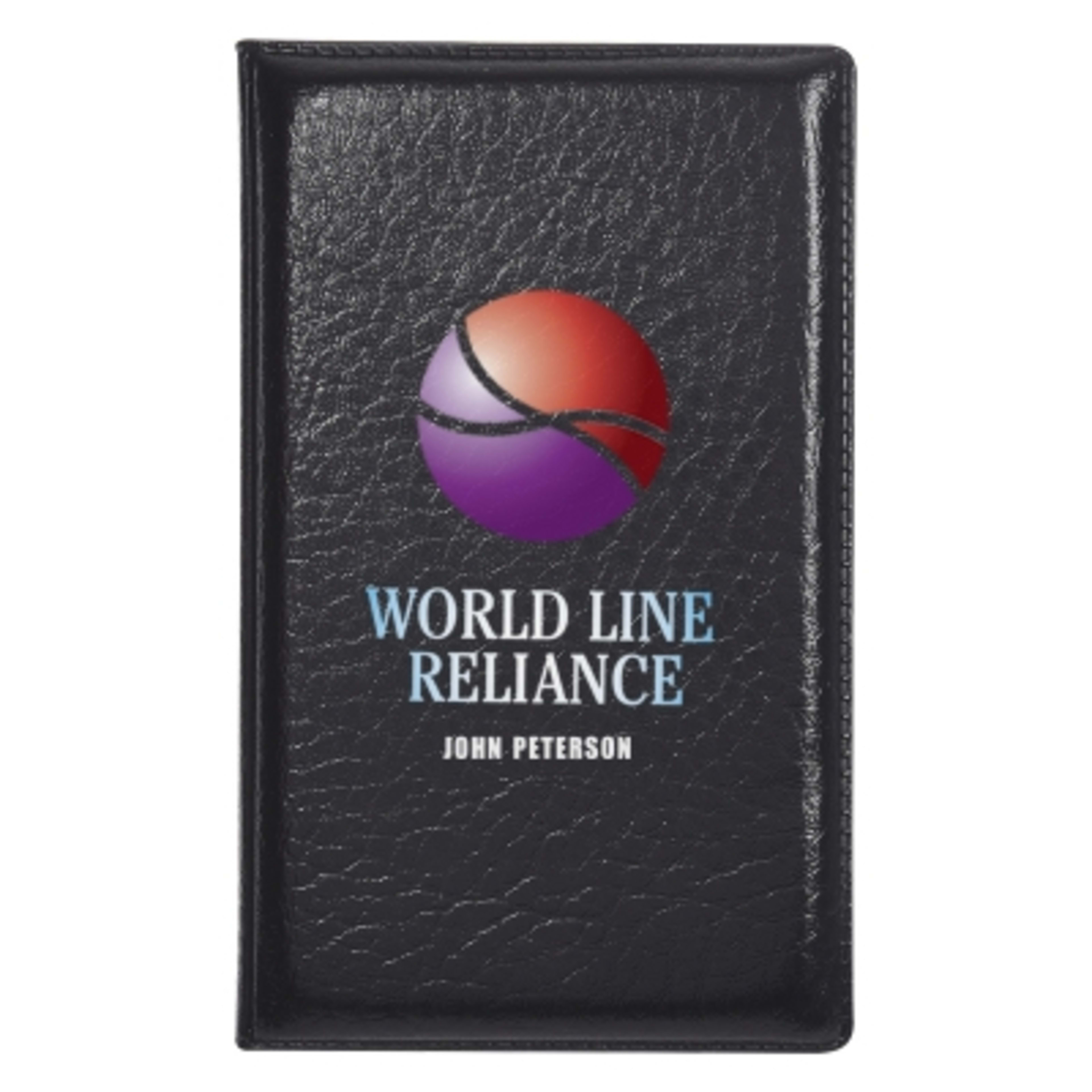 Padfolio with Sticky Notes and Flags - 3.25 x 5.25 in - Black - Personalization Digibrite - product view 2