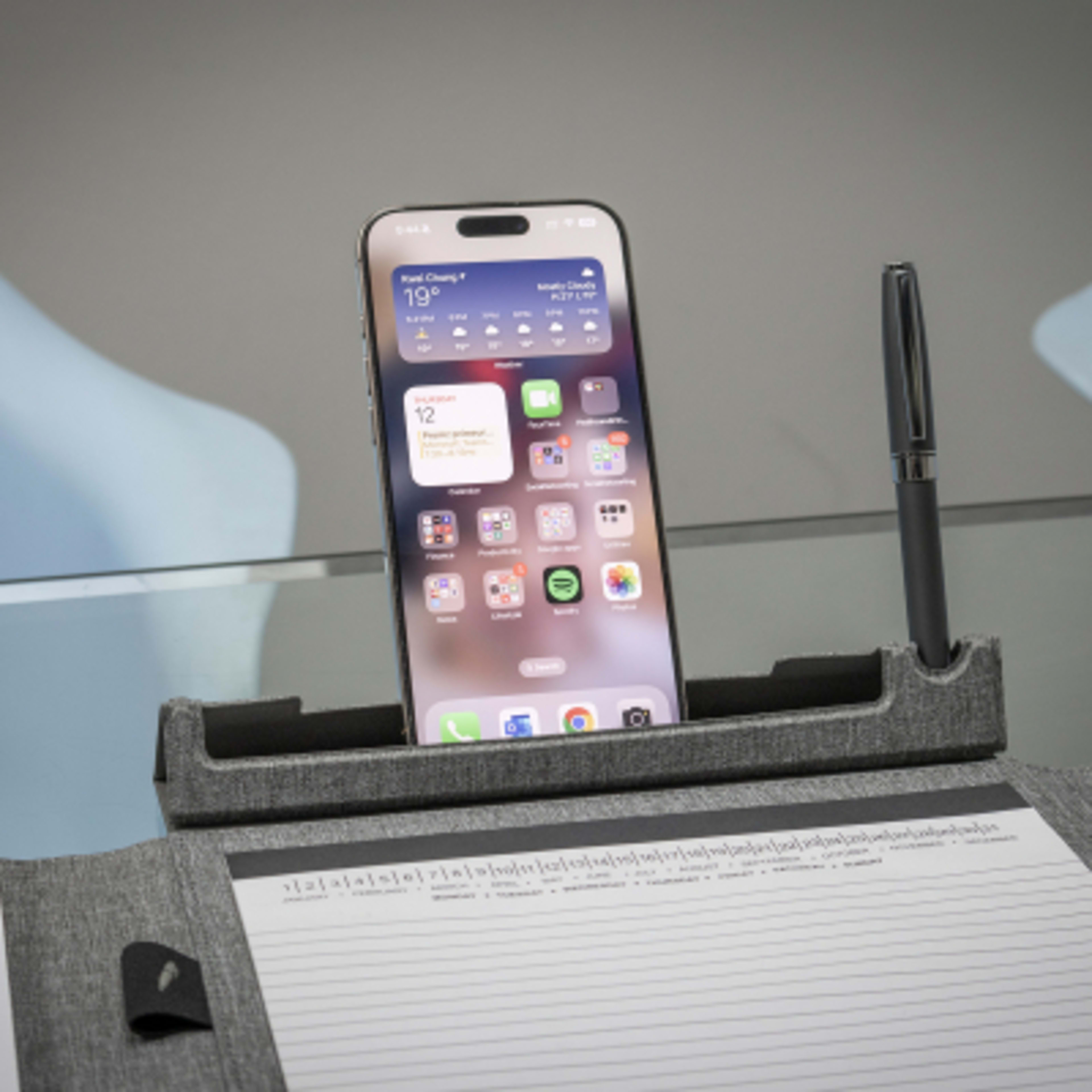 Noty Folio Eco Desk Organizer rPET Tablet Stand - 55 x 28.5 cm - In Use - product view 2