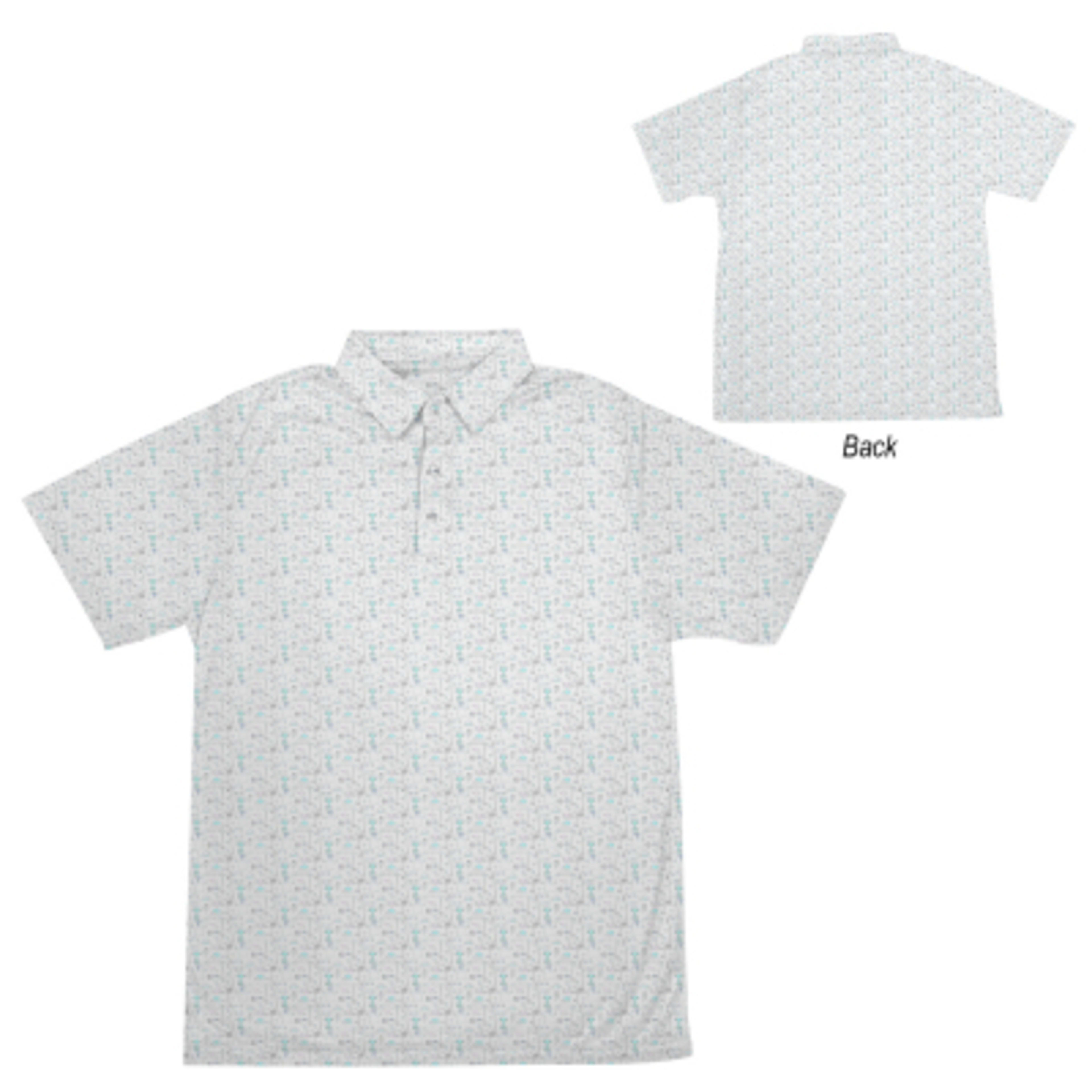 Custom Sublimated Polo Shirt UPF 30+ Spandex Blend (Unisex) - Group Shot - promotional product with custom logo