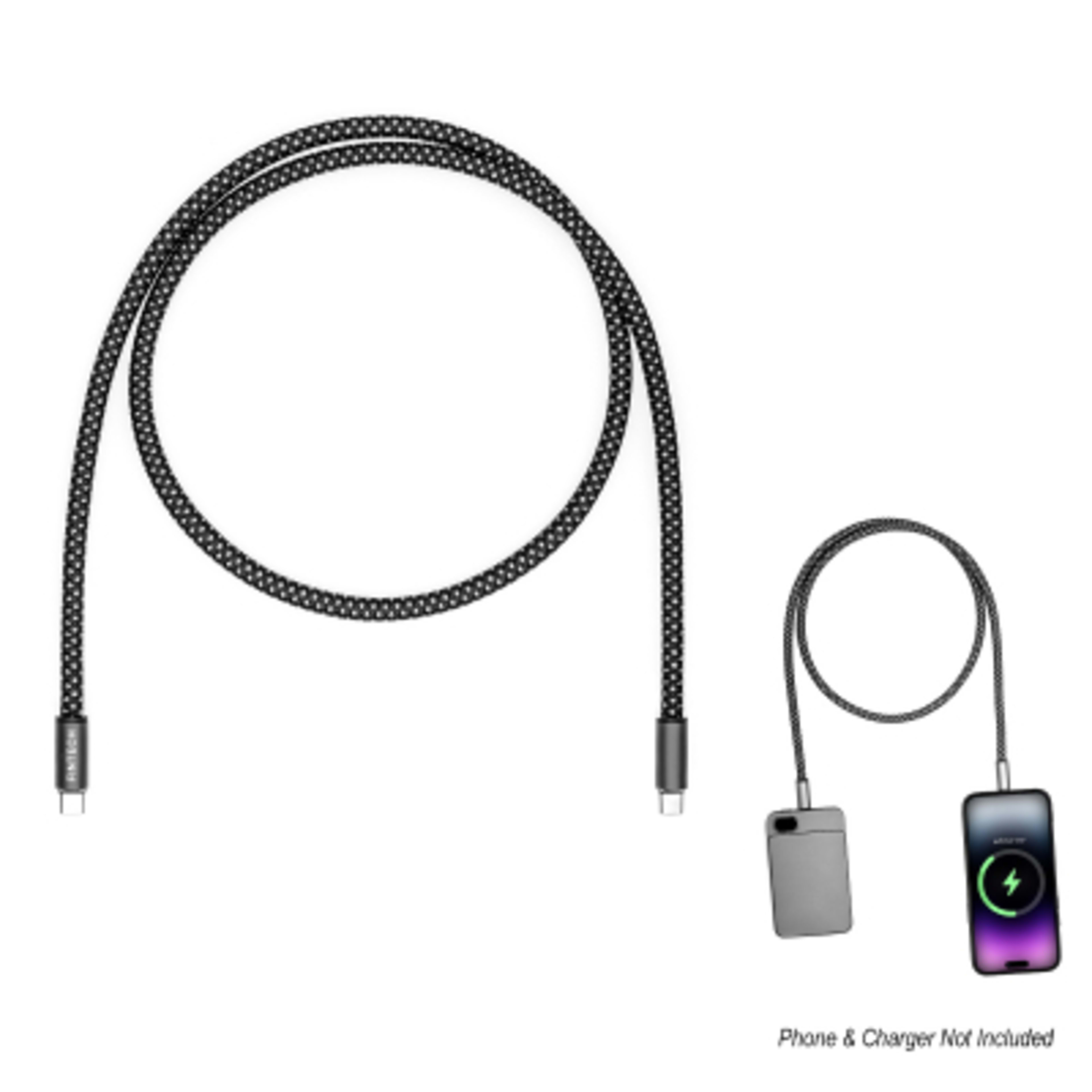 USB-C Charging Cable Recycled Nylon 60W Type-C to Type-C - Group Shot - product view 1