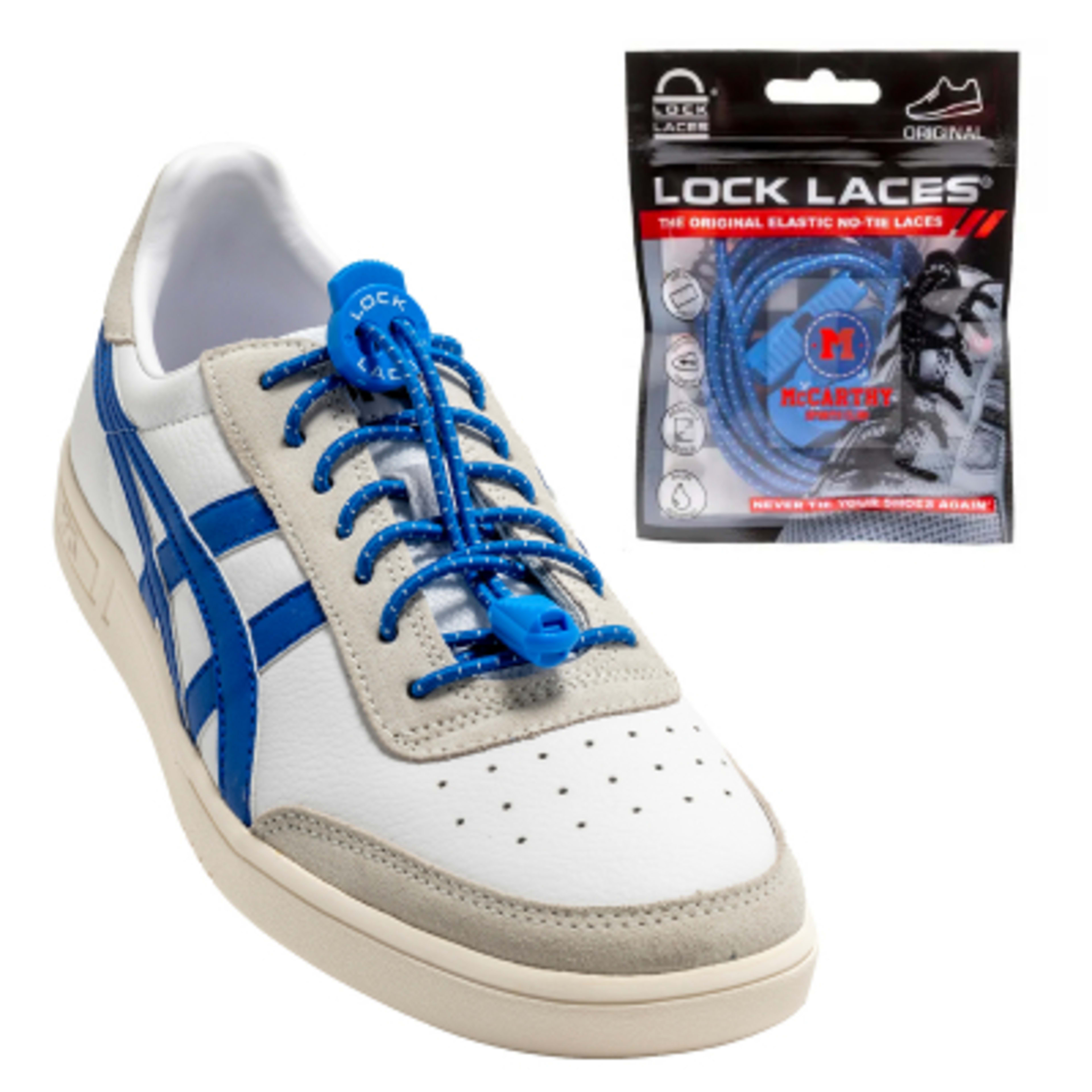 Shoelaces No Tie Elastic with Lock Device - 48 in - Royal - Label - product view 1
