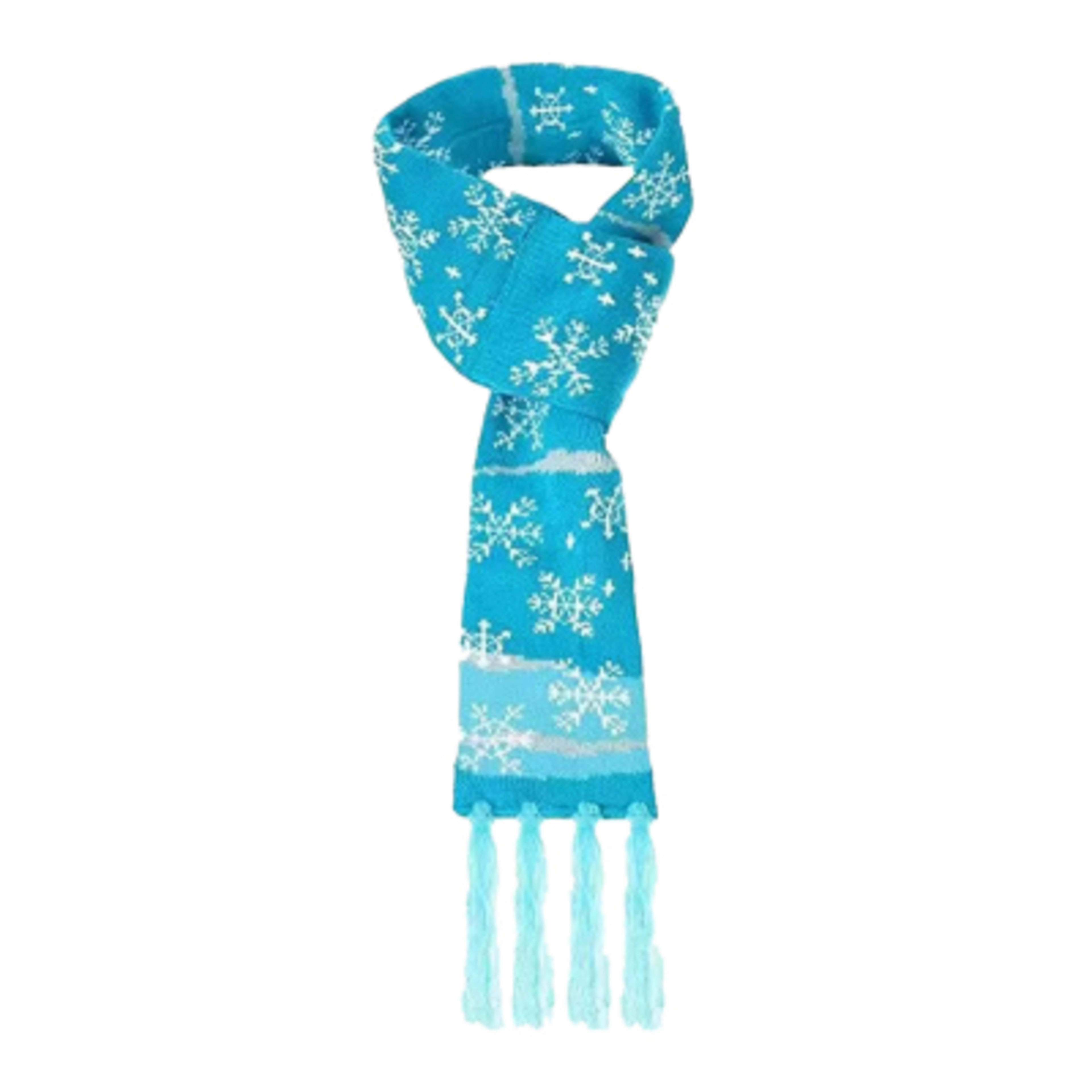 Custom Knitted Scarf Full Color Acrylic Digital Print - 6.3 x 43.3 in - White - 4CP 2 - product view 4