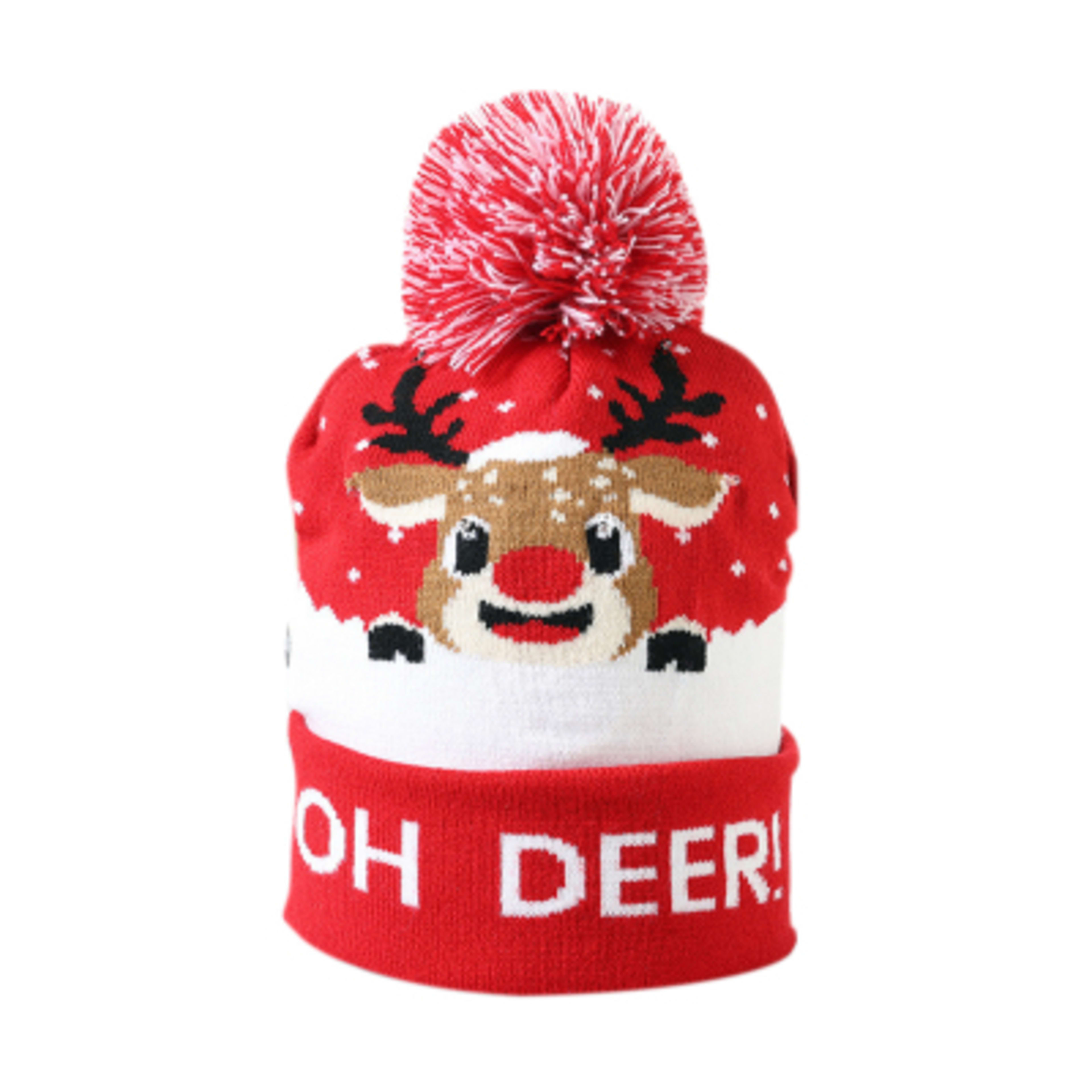 Custom Knitted Beanie Full Color Acrylic Digital Print - 7.5 x 8.25 in - White - 4CP 2 - product view 4