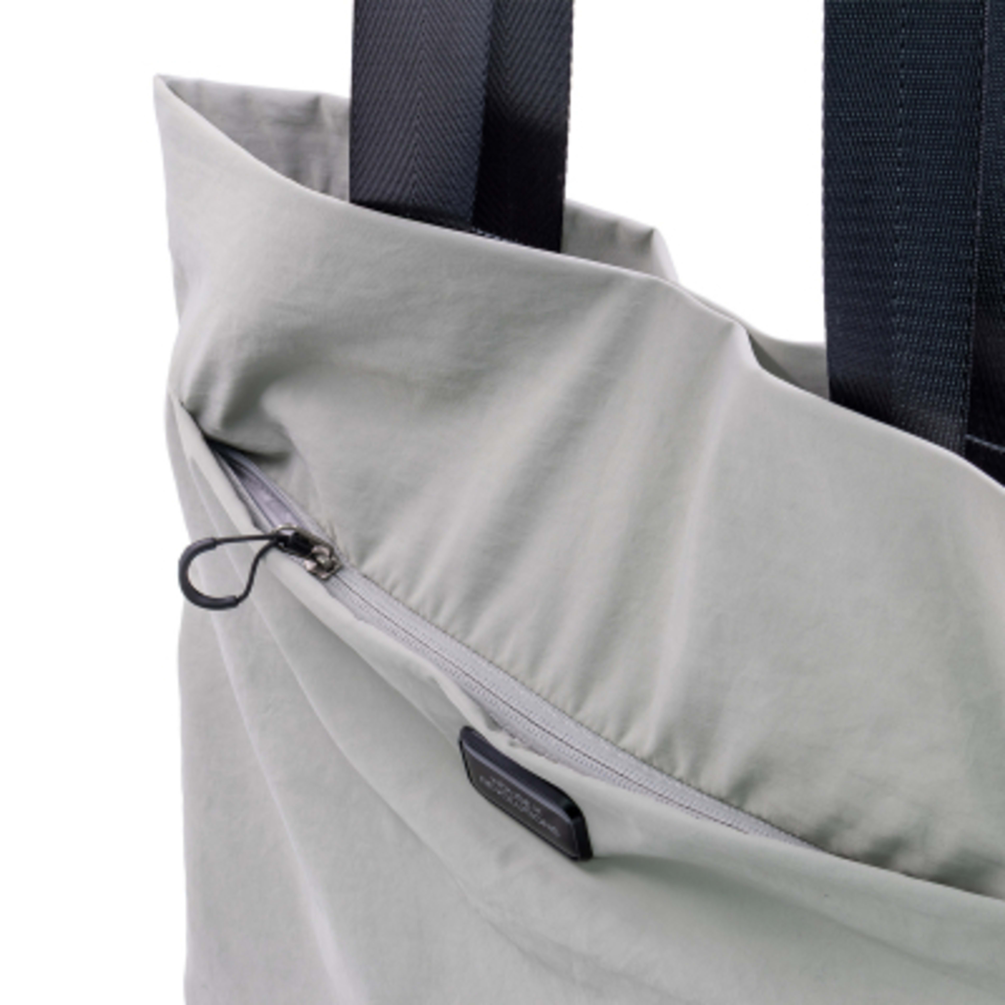 Custom Tote Bag Multi Pocket Recycled Nylon Water Repellent - 22L - Stone - Zipper - product view 8