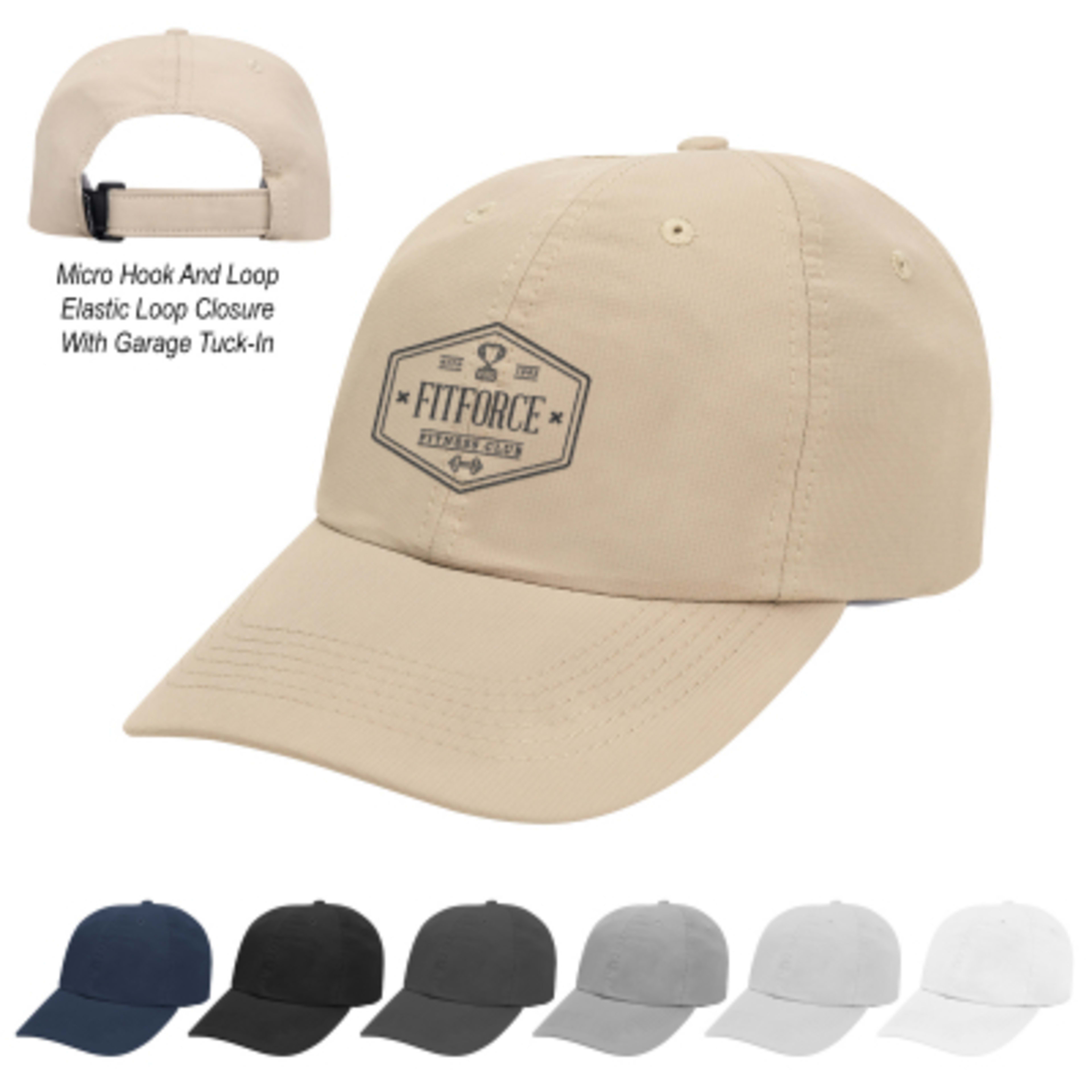 Baseball Cap Performance Polyester Unstructured - Group Shot - product view 2