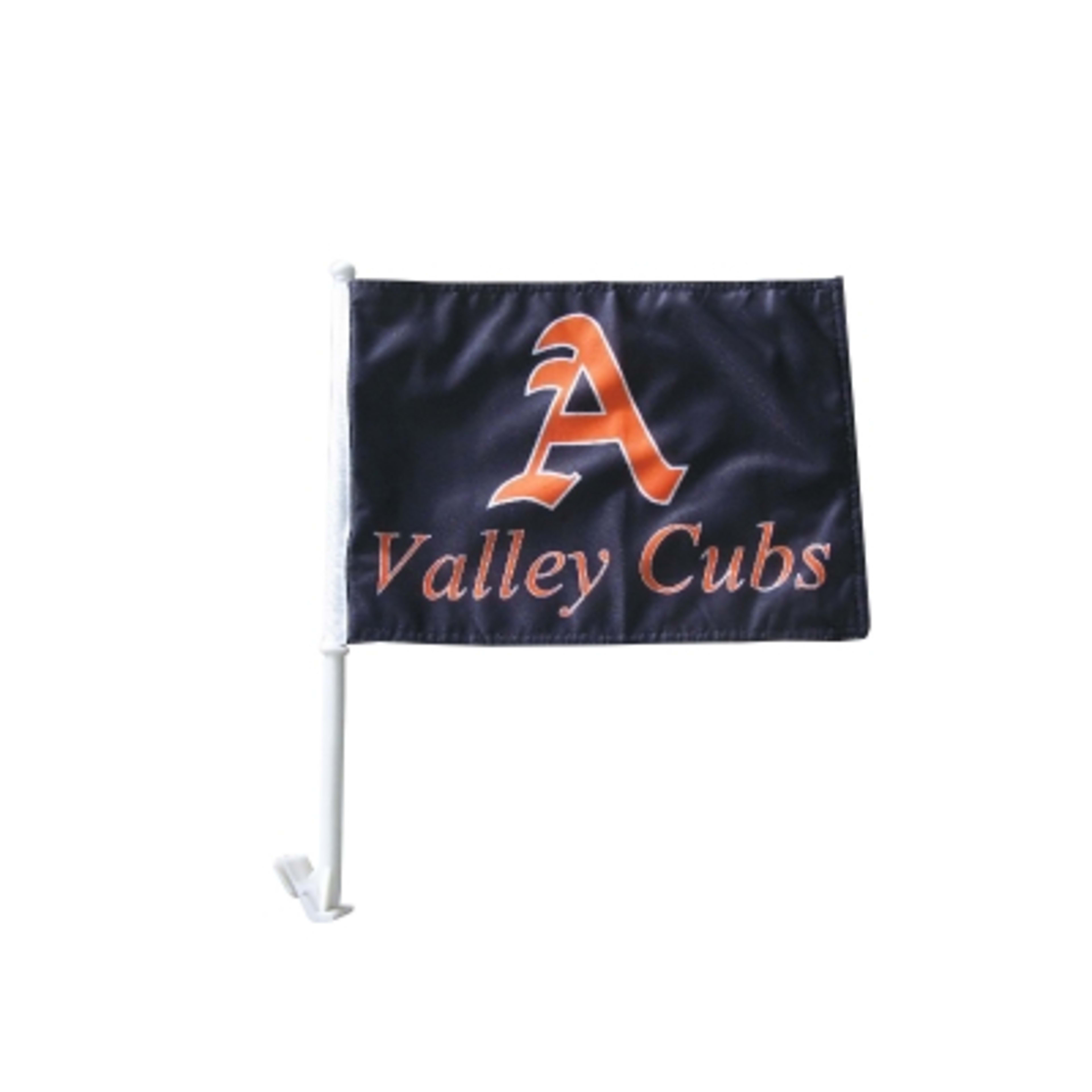 Car Flag Knitted Polyester with Pole - 17.7 x 11.8 in - Group Shot - promotional product with custom logo