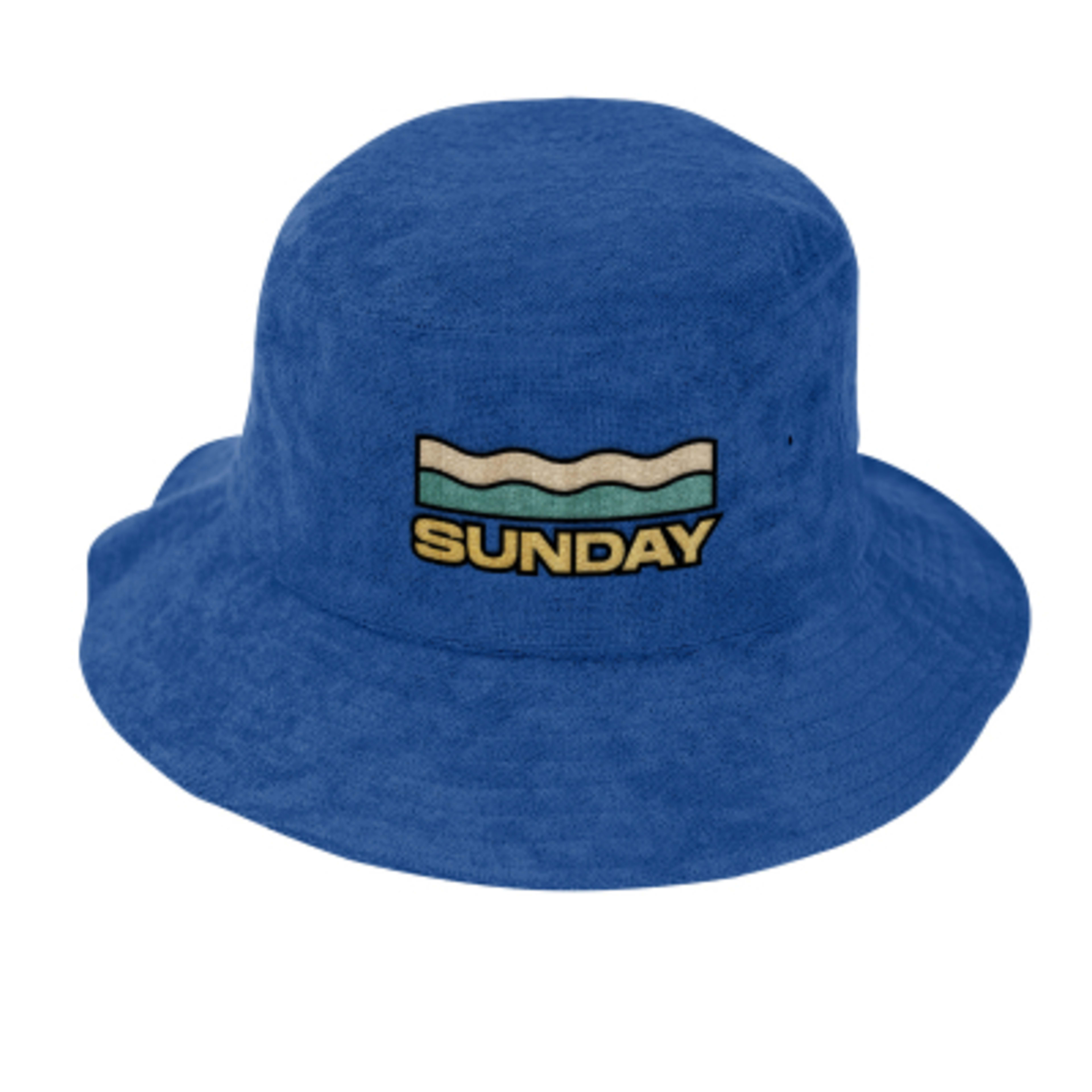 Bucket Hat Terry Polyester Laminated Lining - Royal - Embroidery - product view 1