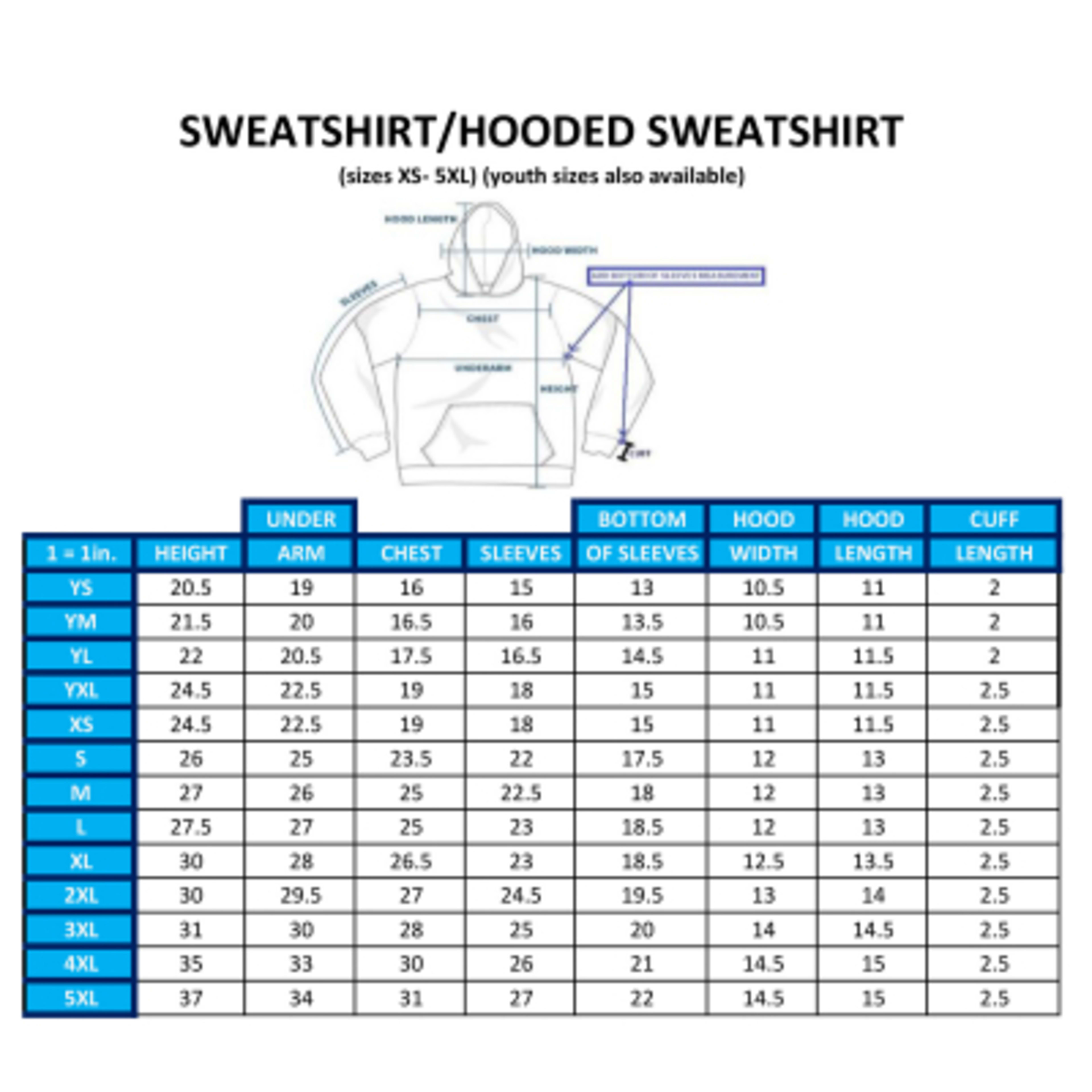 UPF 30+ Crewneck Sweatshirt Sublimated Polyester 9.2 oz - Sweatshirts - Measurement - product view 4