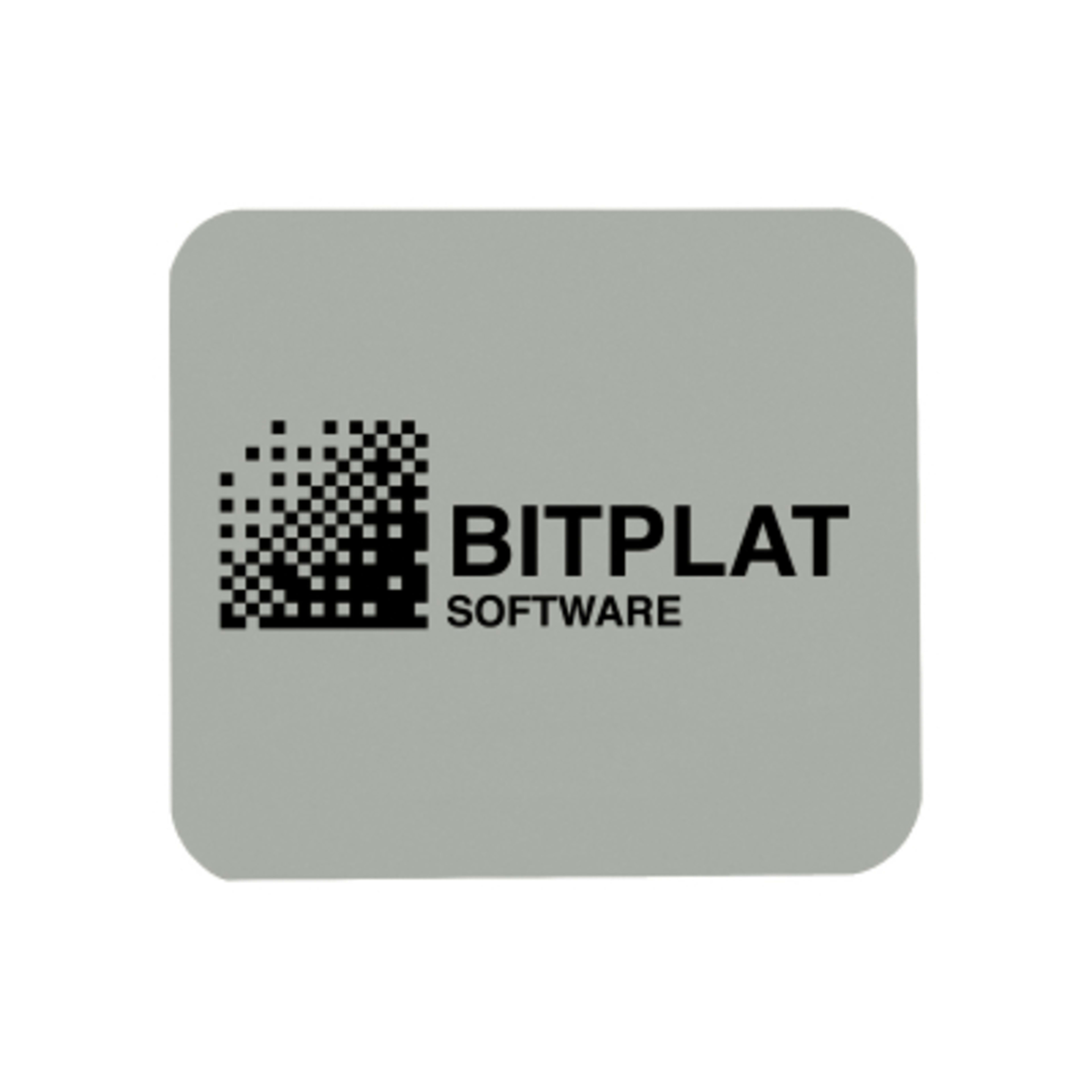 Mouse Pad with Non-Slip Rubber Base - 8.75 x 7.9 in - Gray - Silkscreen - product view 1