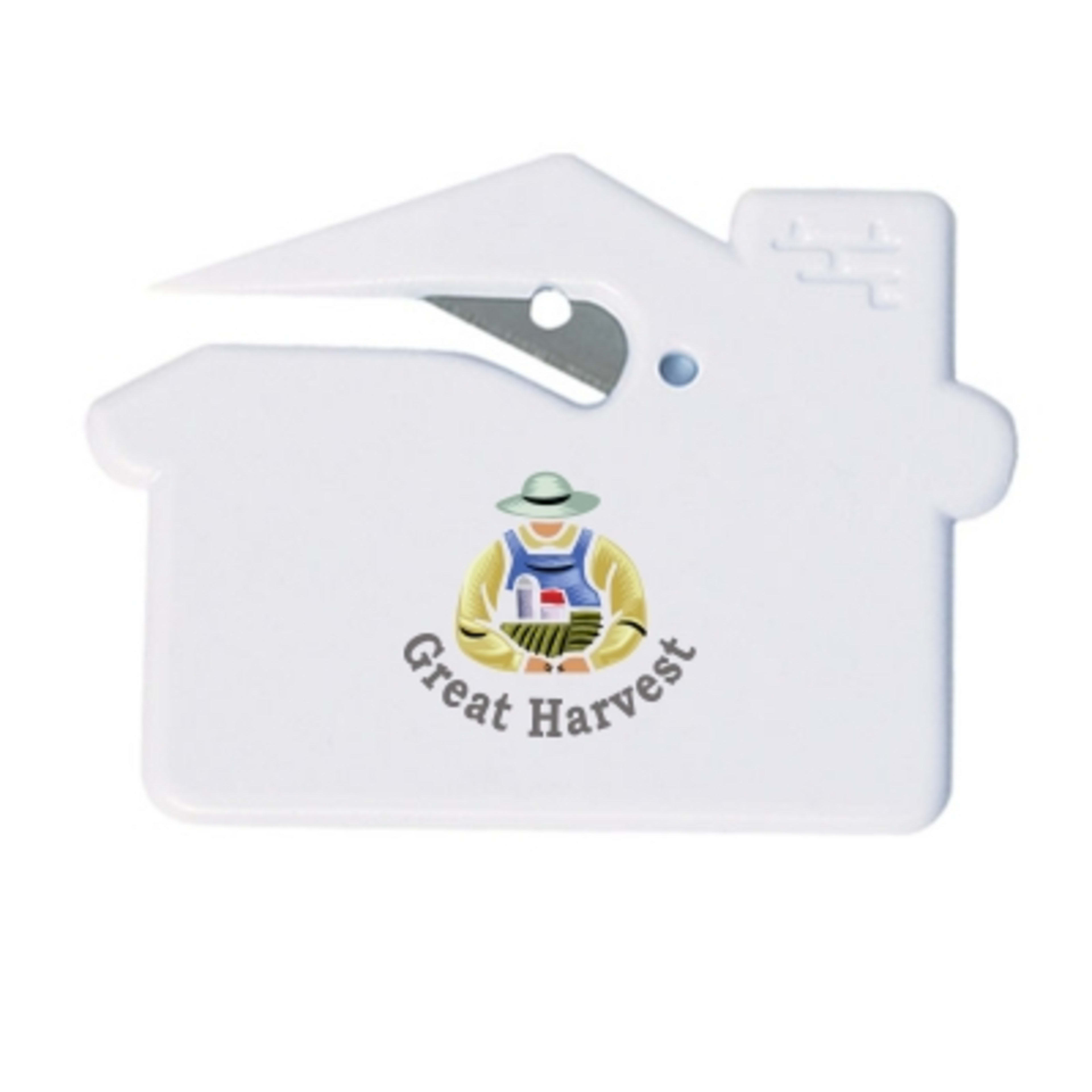 Letter Opener House Shape Envelope Slitter - 2.75 x 2 in - White - Digibrite - product view 1