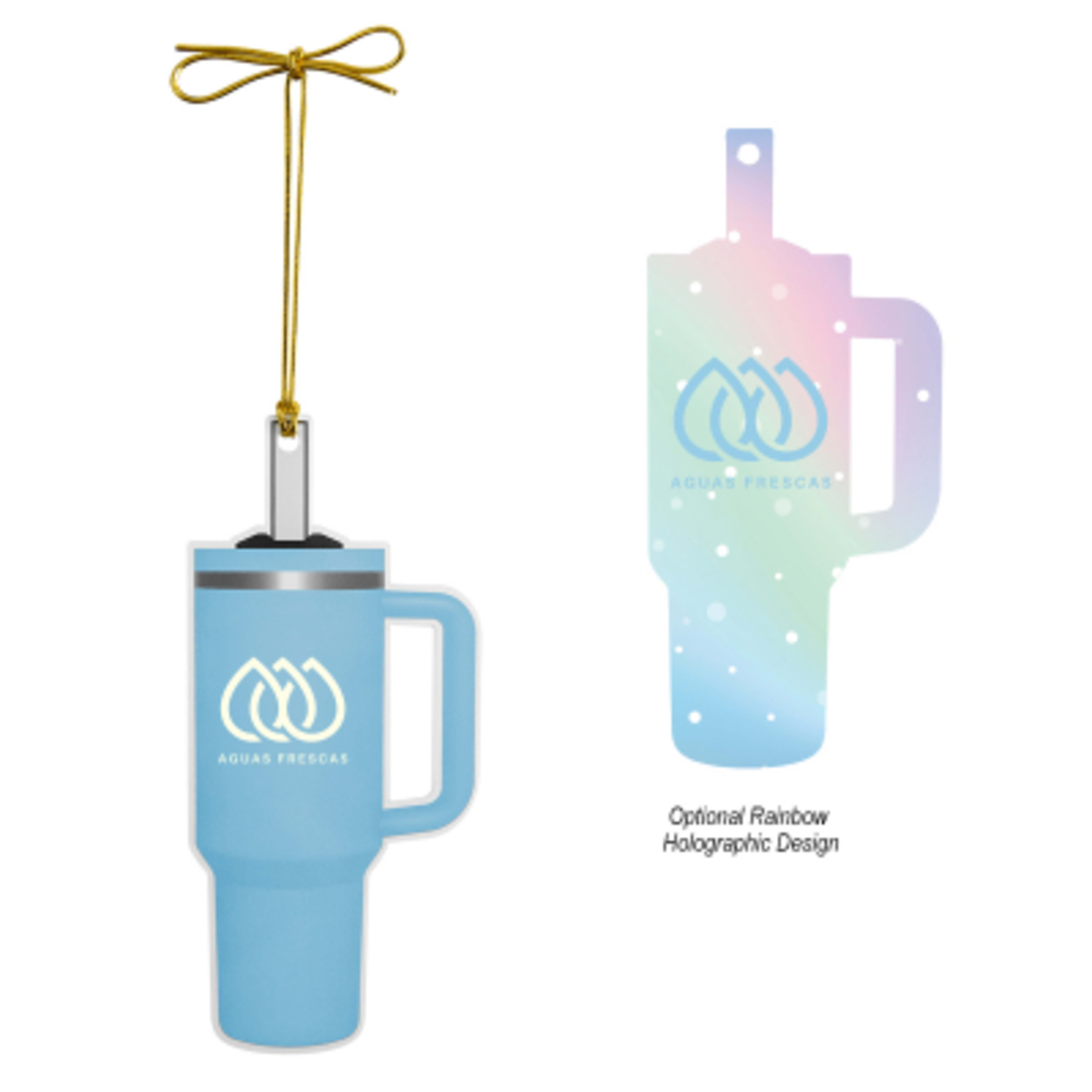 Ornament Intrepid Acrylic Full Color Graphics - 2 x 4.5 in - Group Shot - product view 1