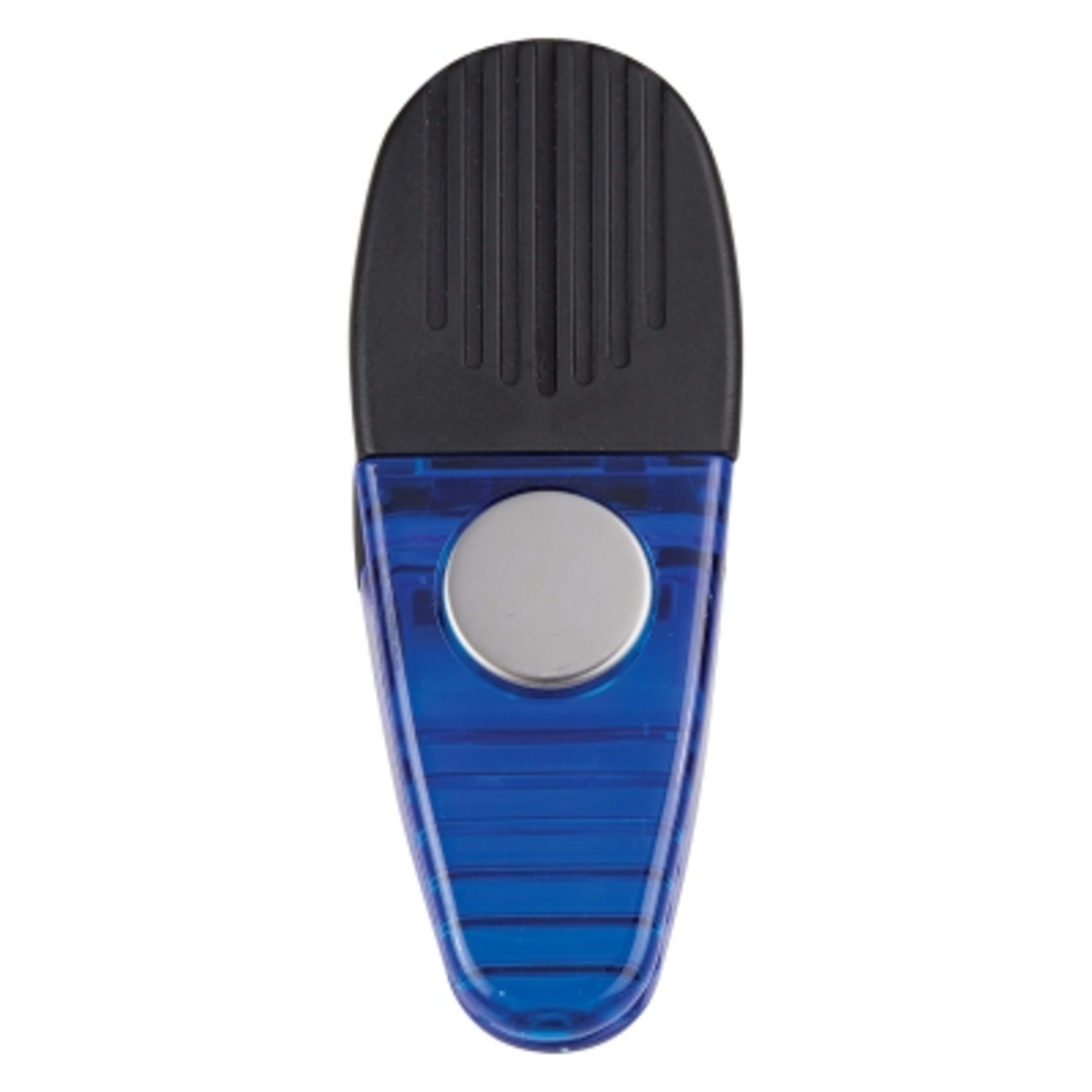 Alligator Clip Spring-Loaded with Magnet Back - 1.25 x 3.25 in - Blue/Black - Back - product view 3