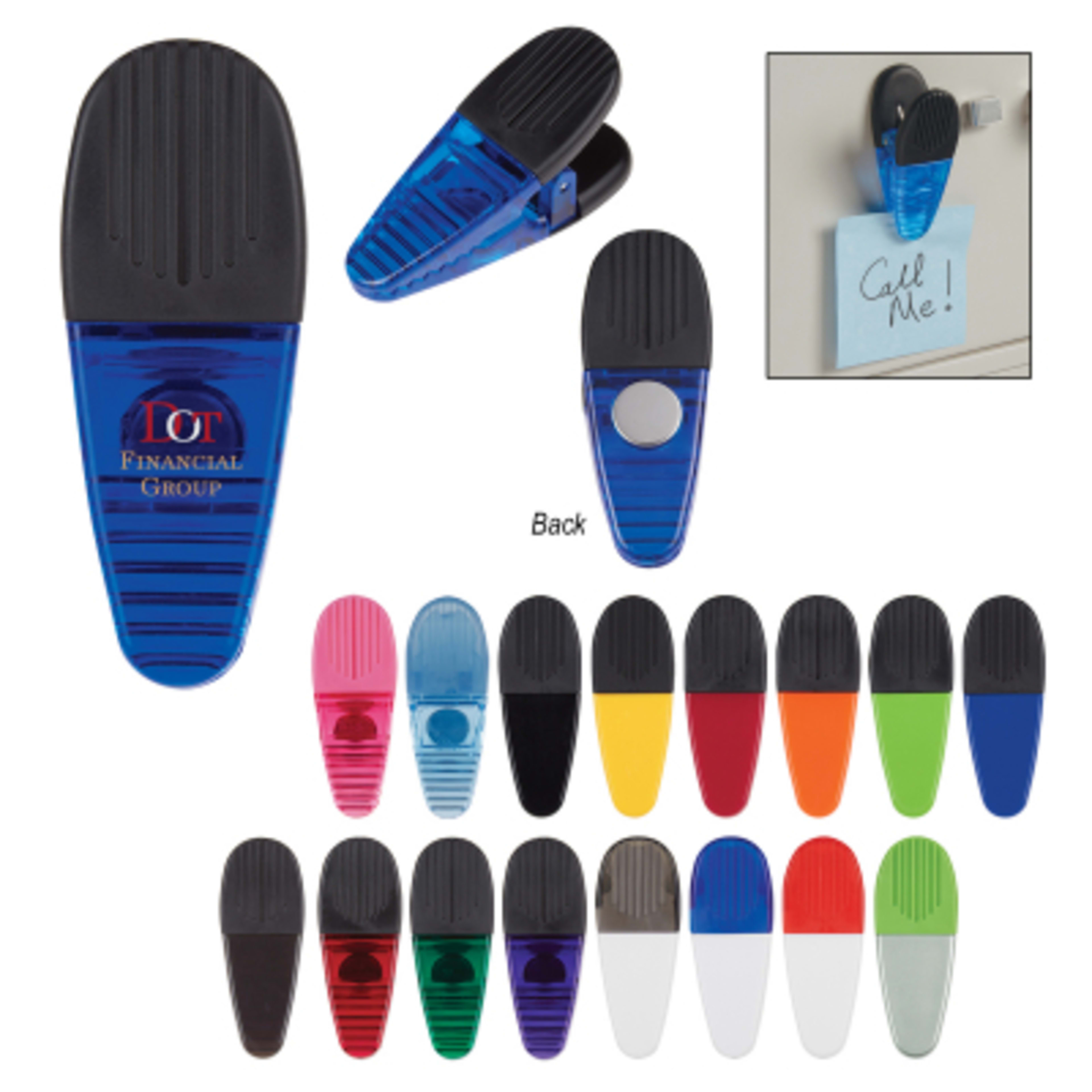 Alligator Clip Spring-Loaded with Magnet Back - 1.25 x 3.25 in - Group Shot - product view 4