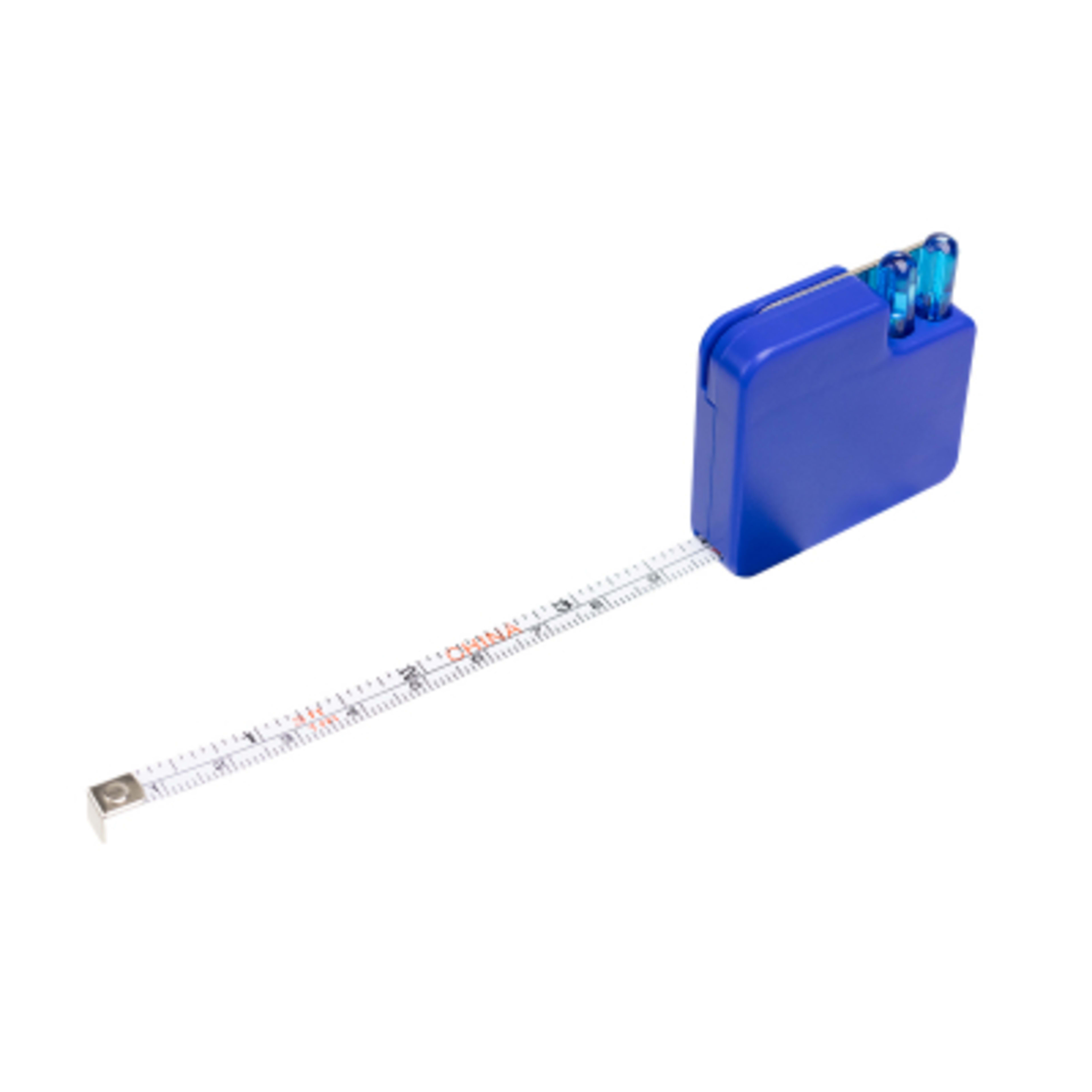 4-in-1 Multi Tool Keychain with Tape Measure - 2 x 1.5 in - Royal - Tape Measure - product view 3