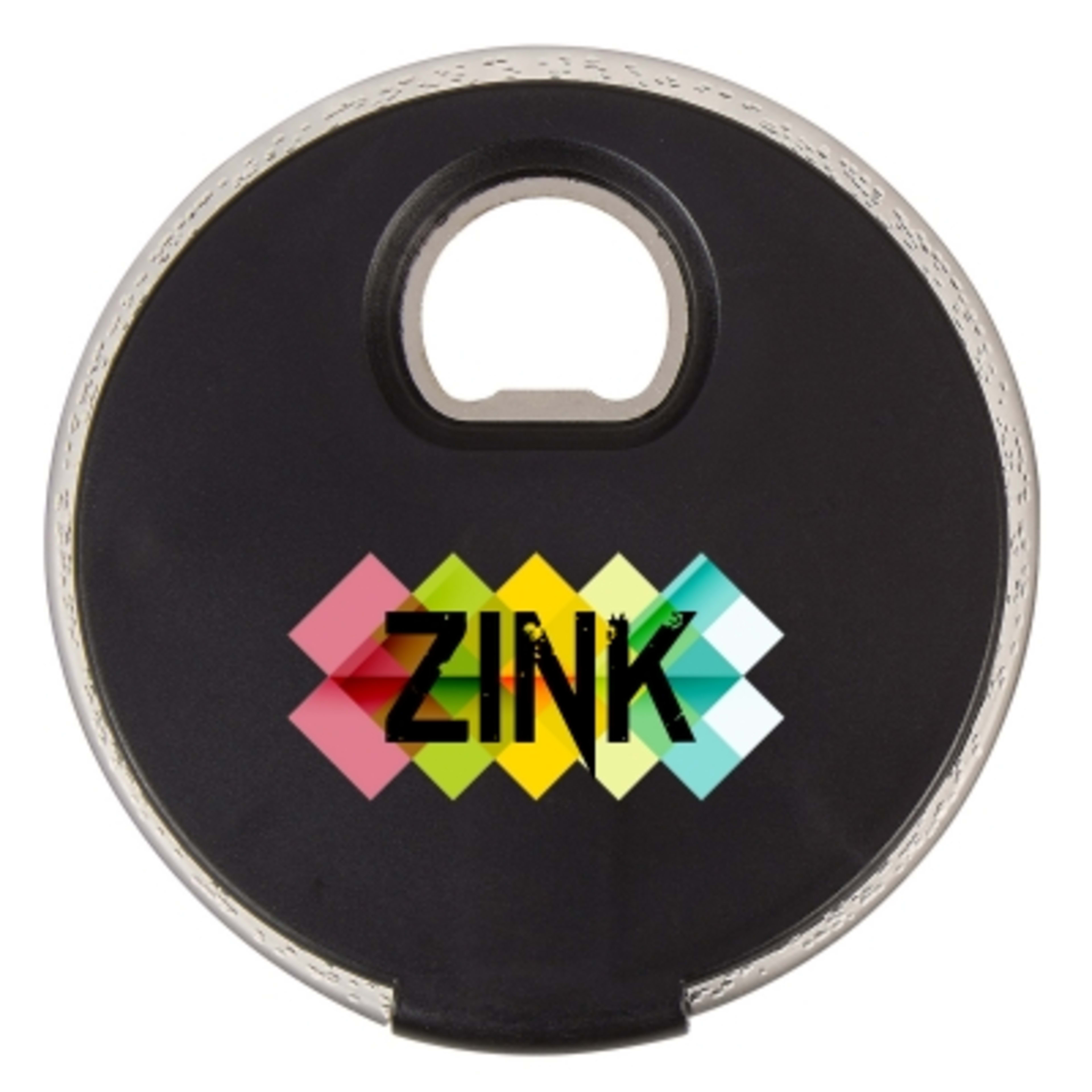 LED Light Up Color Changing Coaster - 4 in - Black - Digibrite - product view 1