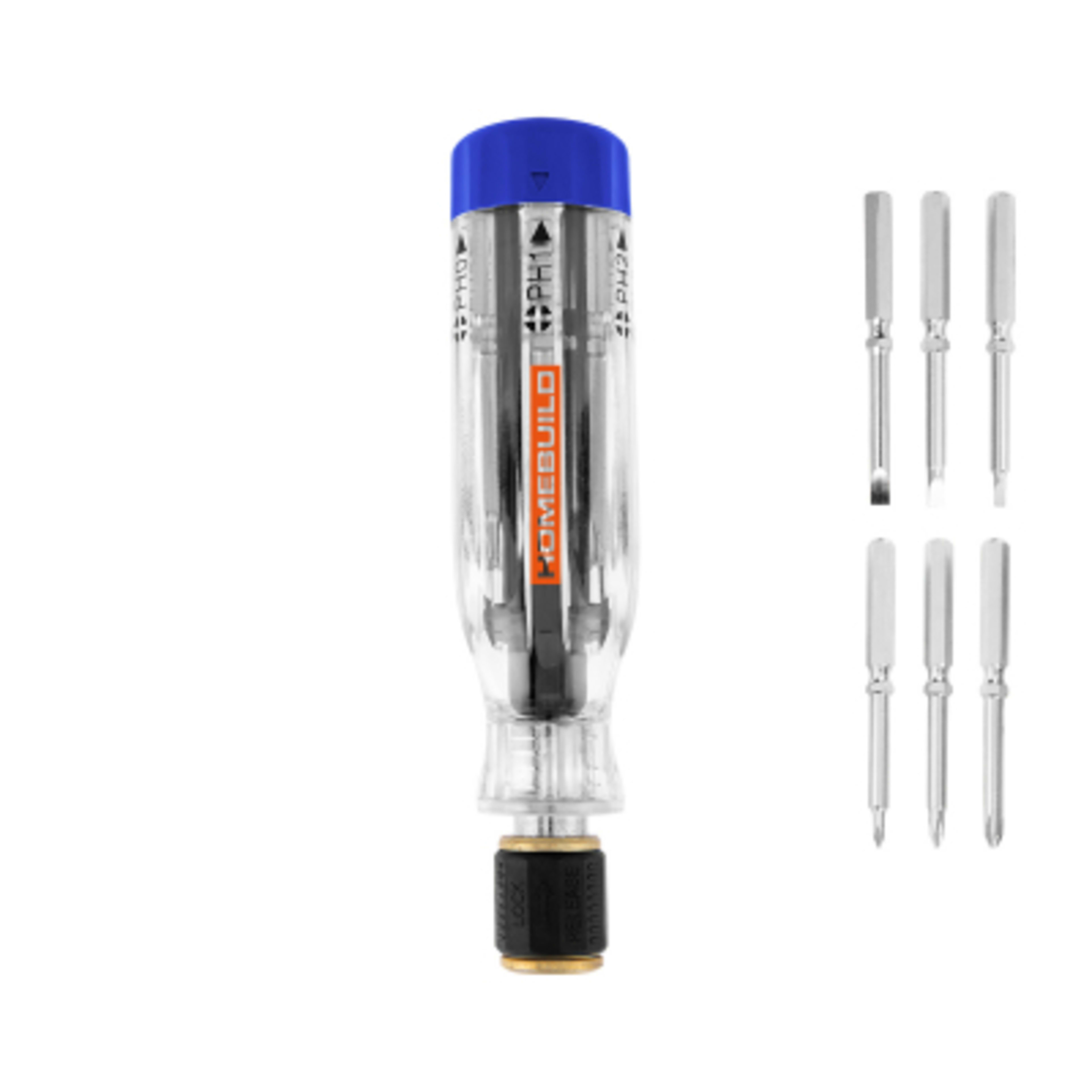 Screwdriver 6-in-1 Quick Release - 6 in - Royal/Clear - Padprint - product view 1